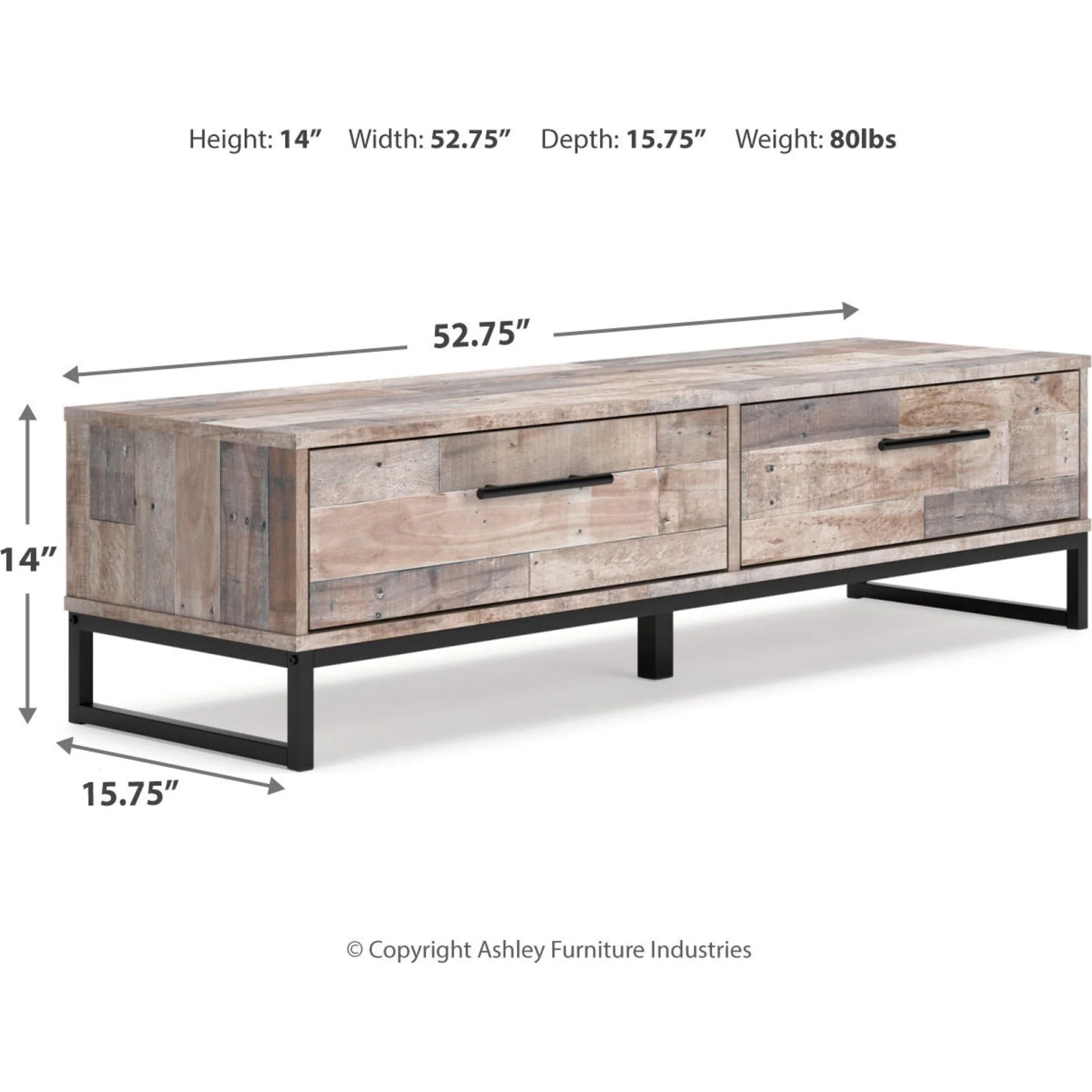 Neilsville Storage Bench - Whitewash - Image 3