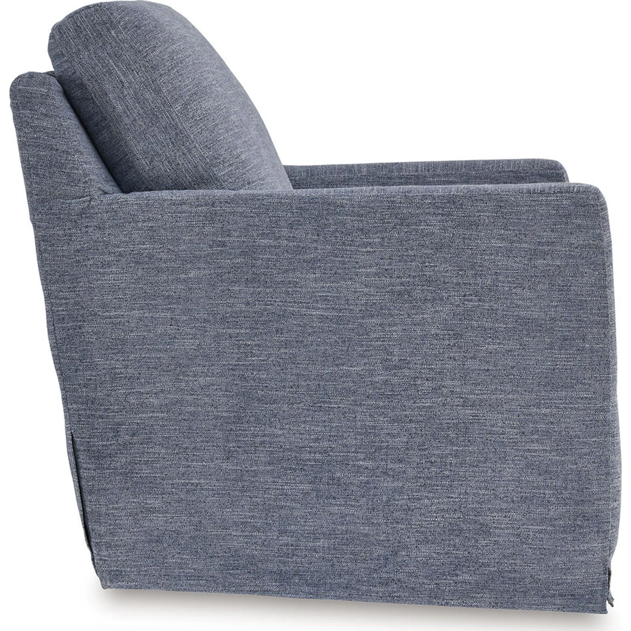 Nenana Next-Gen Nuvella Swivel Glider Accent Chair - Denim - Image 4