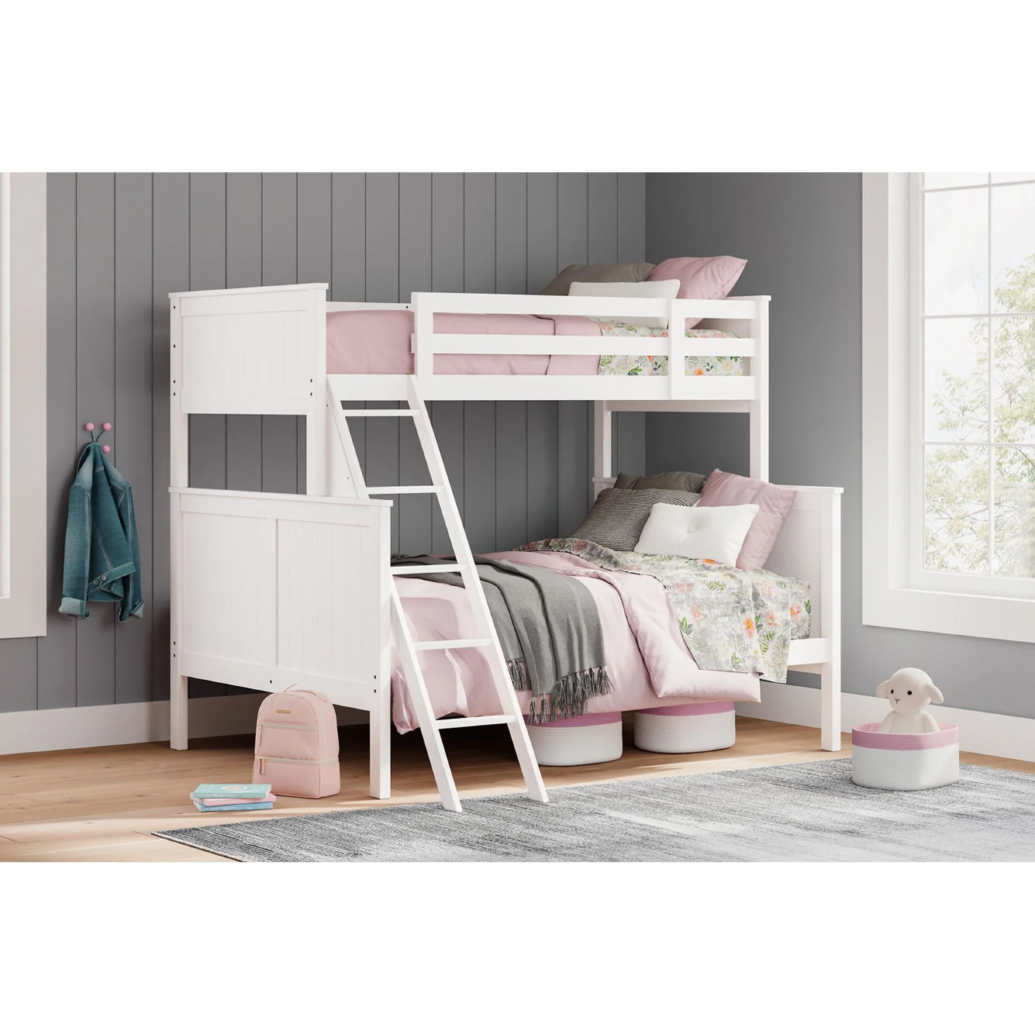 Nextonfort Twin/Full Bunk Bed - White - Image 12