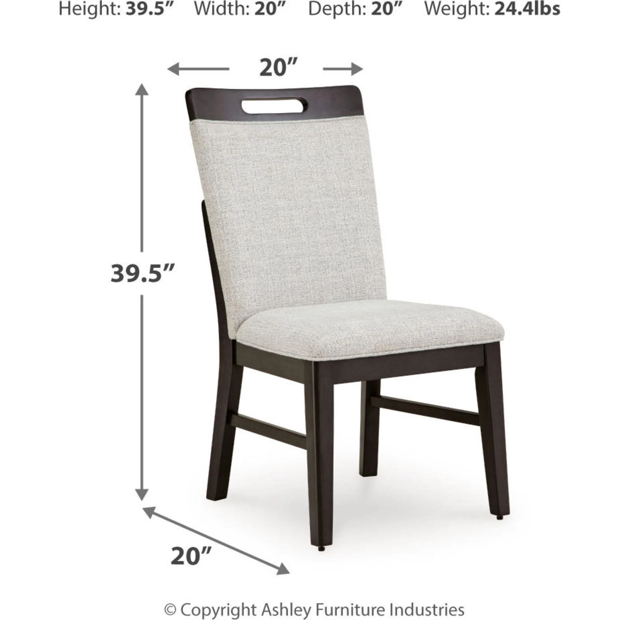 Neymorton Dining Chair - Light Gray/Brown - (D618-01) - Image 5