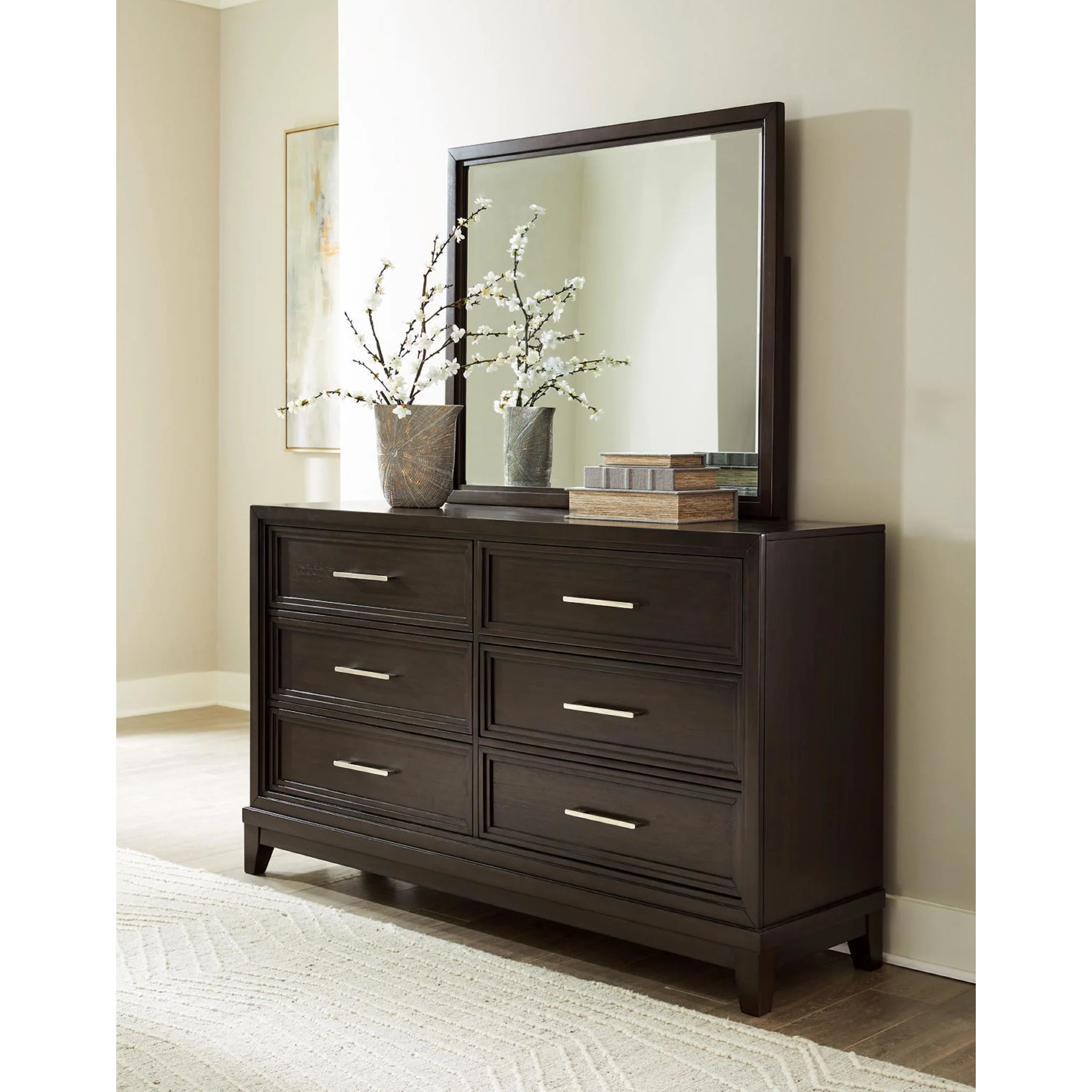 Neymorton Dresser and Mirror - Dark Grayish Brown - Image 2
