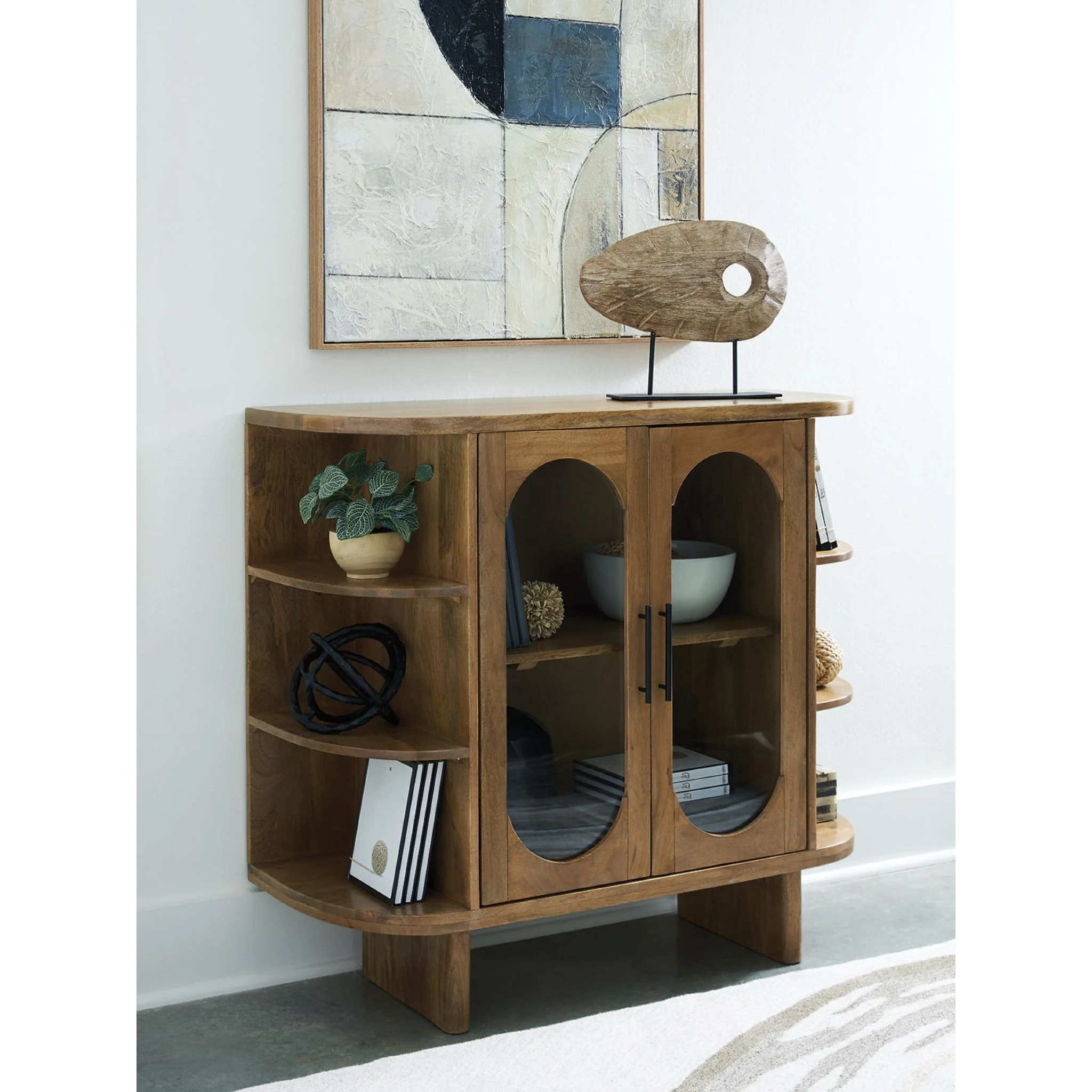 Niall Accent Cabinet - Light Brown - Image 3