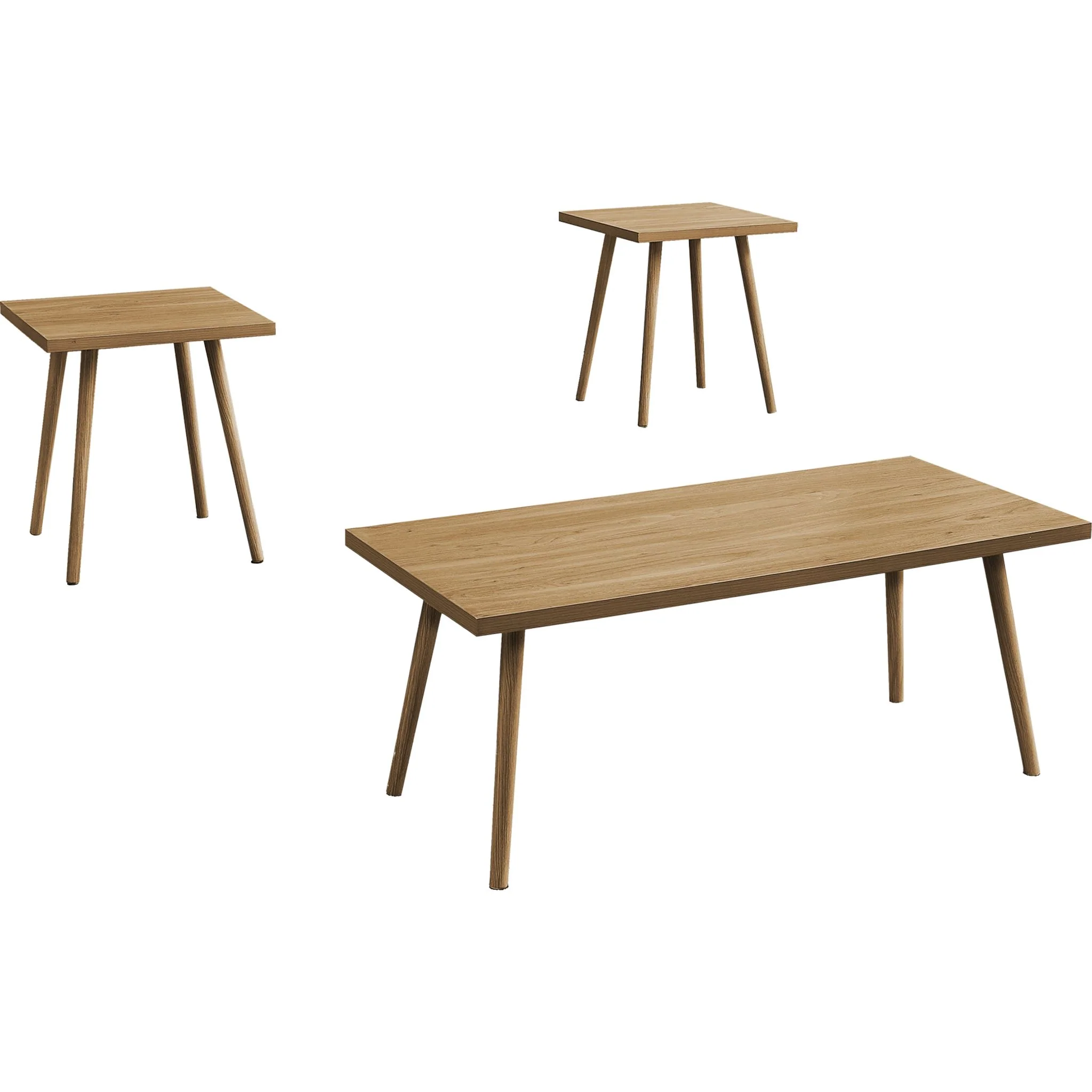 Nina 3 Pack Tables - Light Walnut