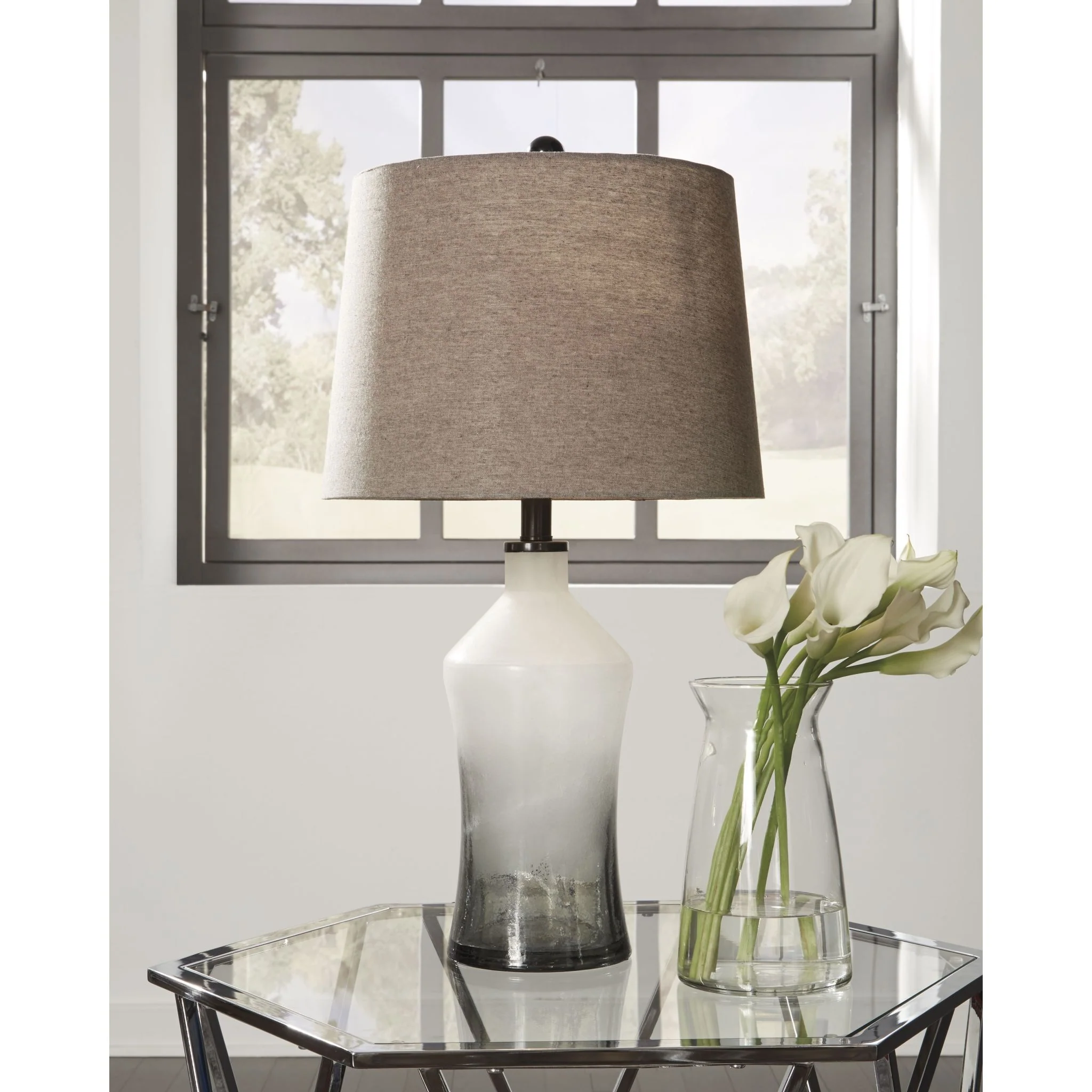 Nollie Table Lamp - Gray 26.25" - Image 3