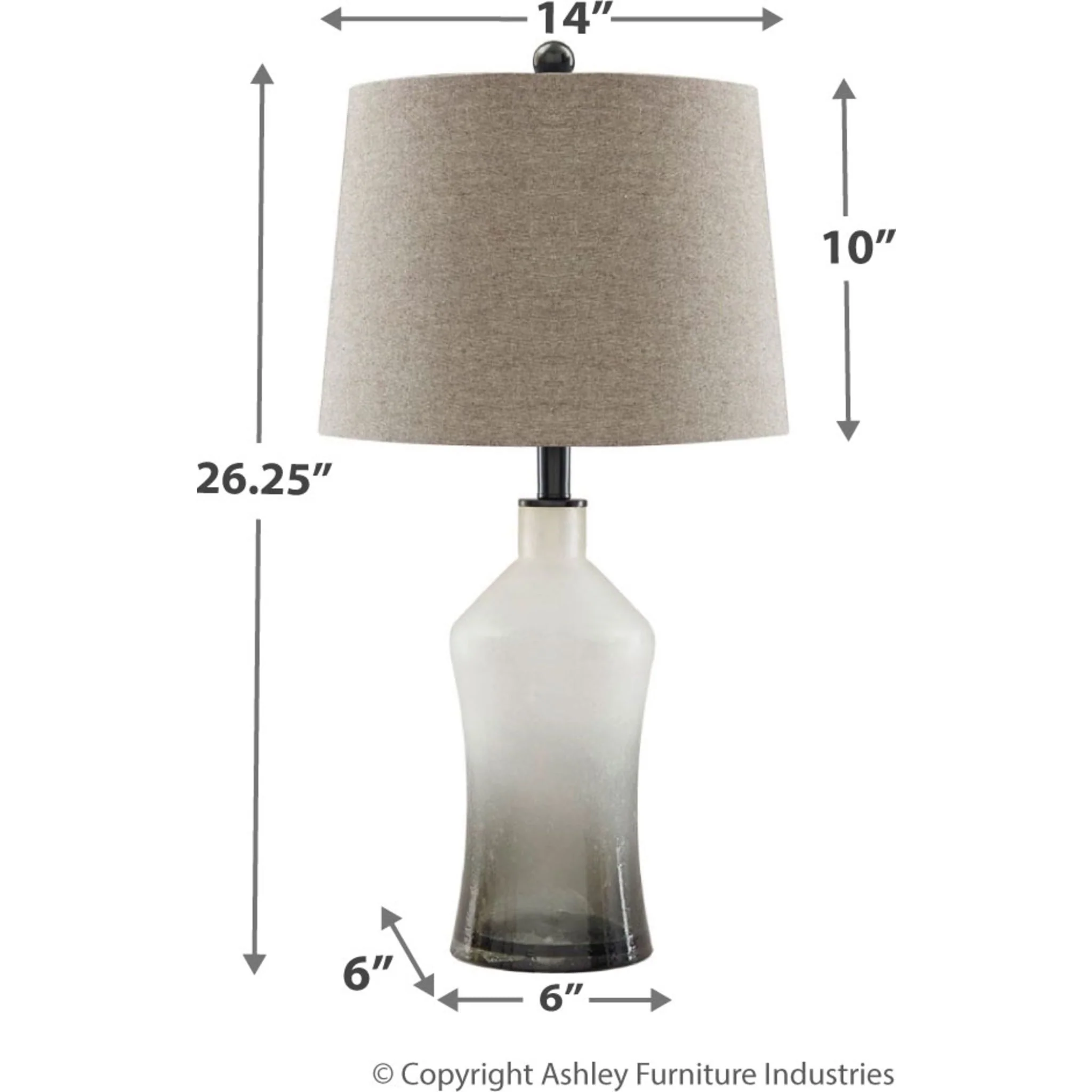 Nollie Table Lamp - Gray 26.25" - Image 5