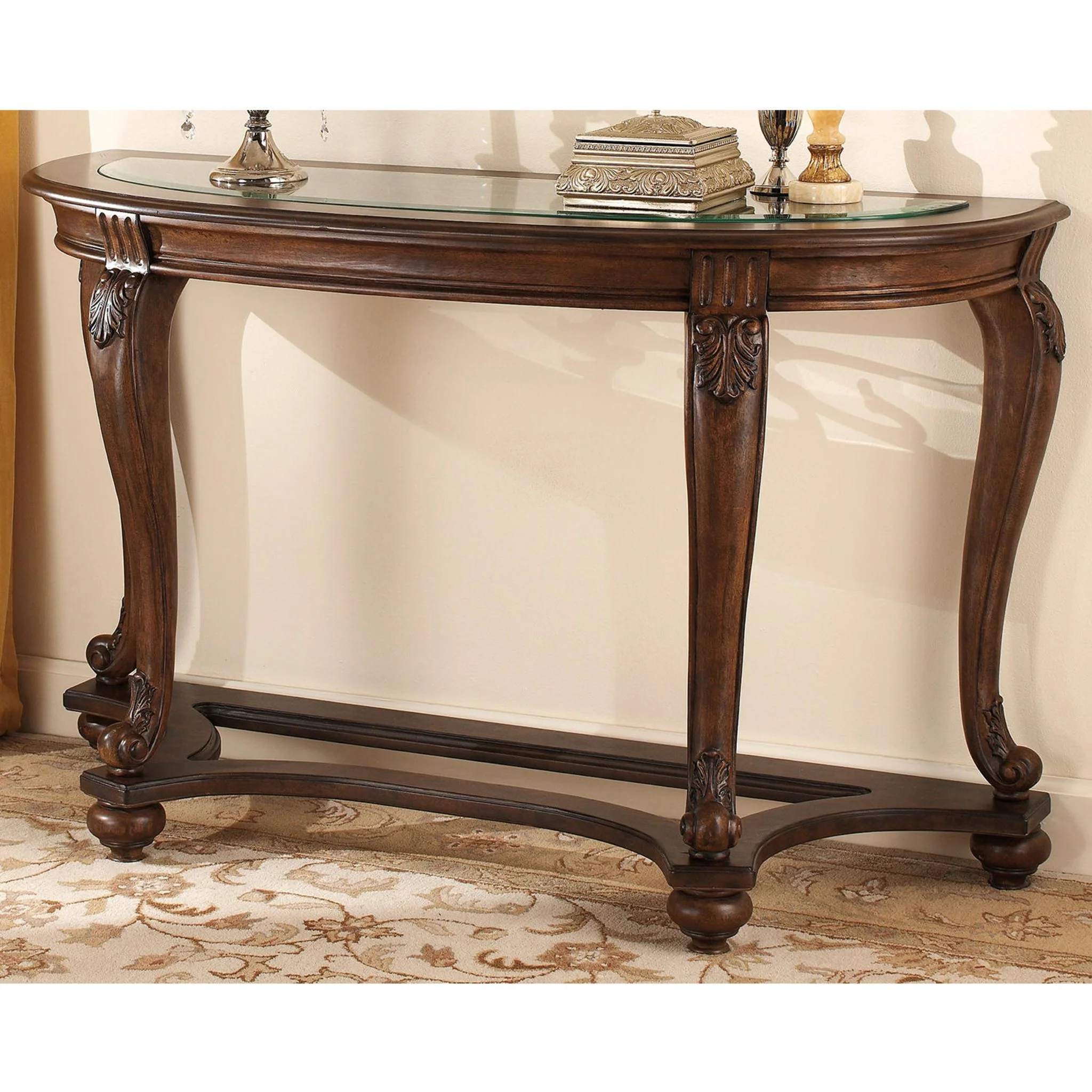 Norcastle Sofa Table - Dark Brown - Image 2