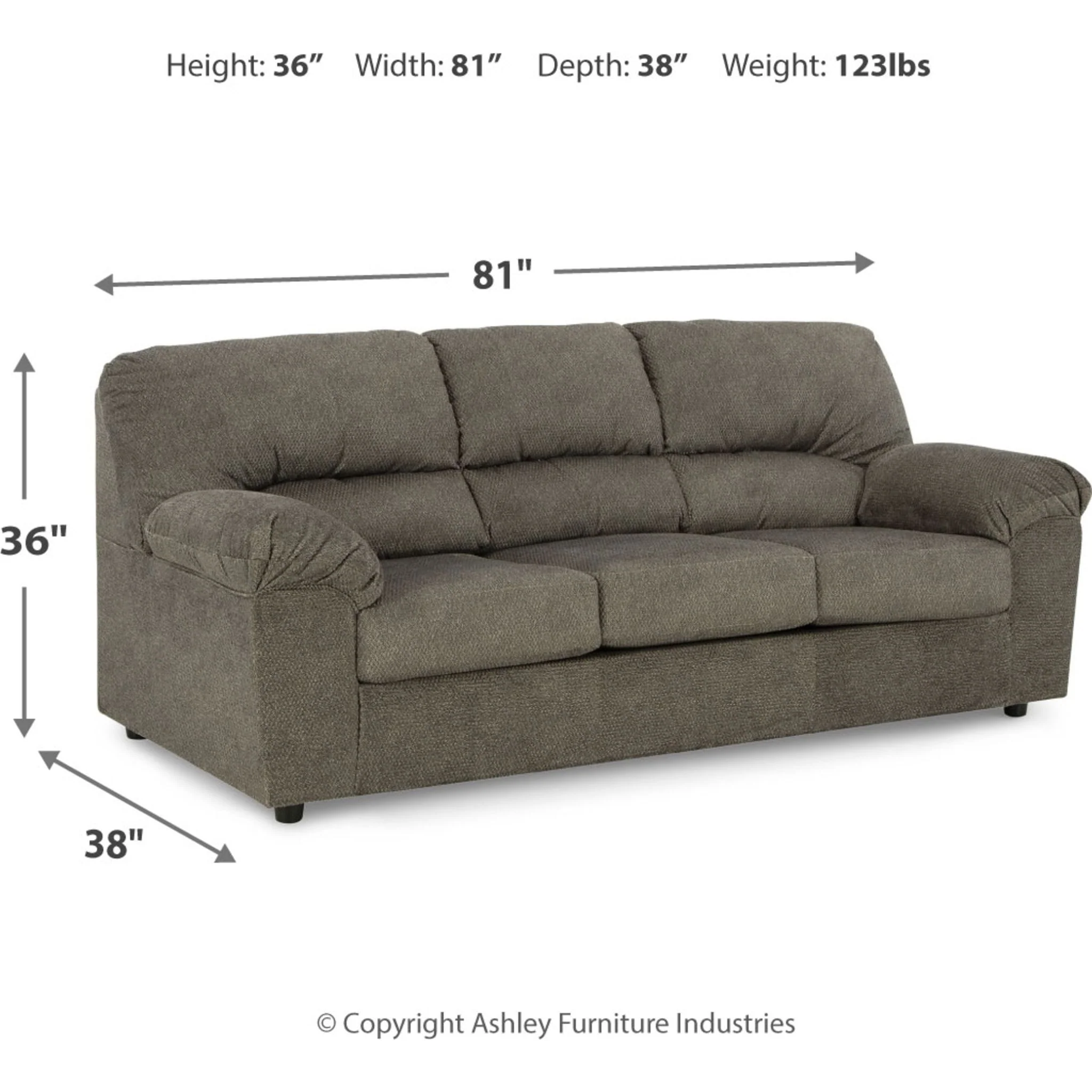 Norlou Sofa - Flannel - Image 6