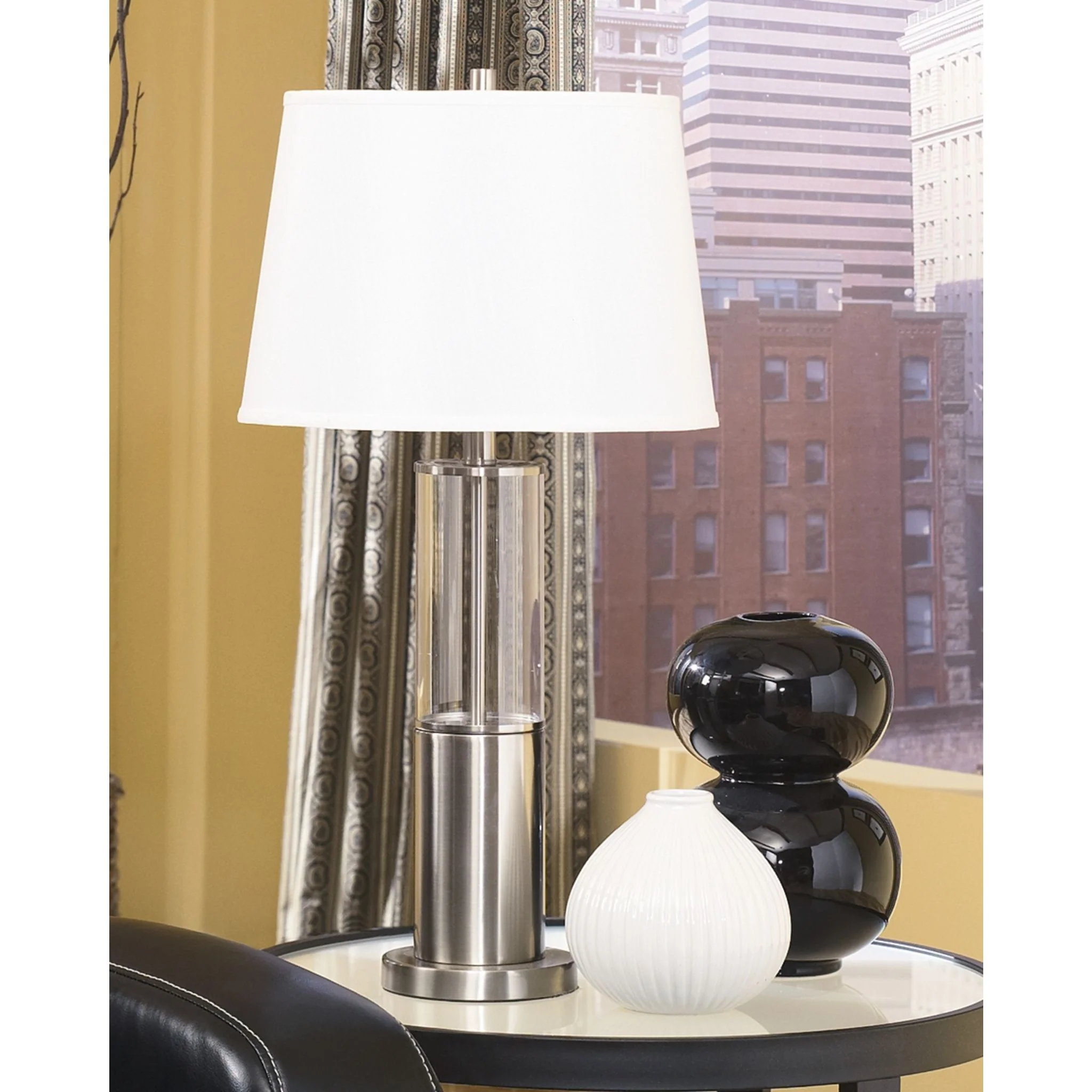 Norma Table Lamp Pair - Silver 28.00" - Image 3