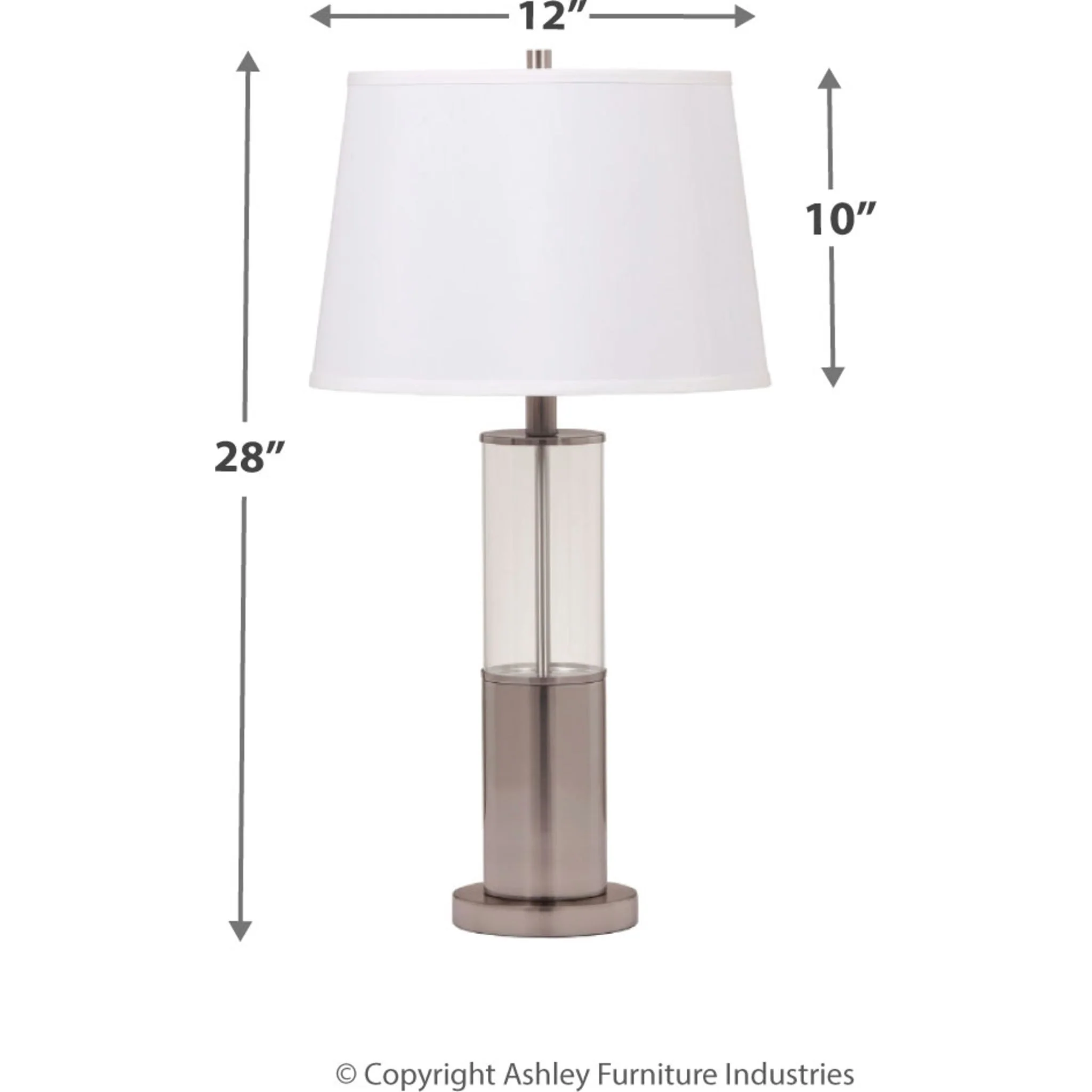 Norma Table Lamp Pair - Silver 28.00" - Image 4