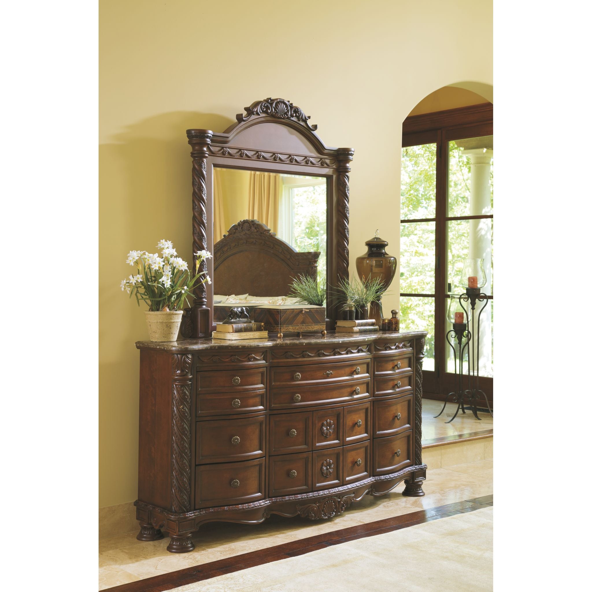 North Shore 5 Piece Bedroom Package - Dark Brown - Image 2