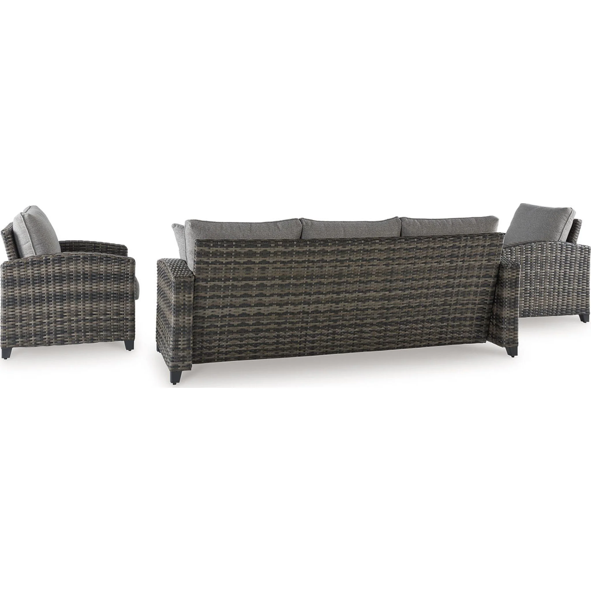 Oasis Court 4 Piece Outdoor Seating - Gray - Image 5