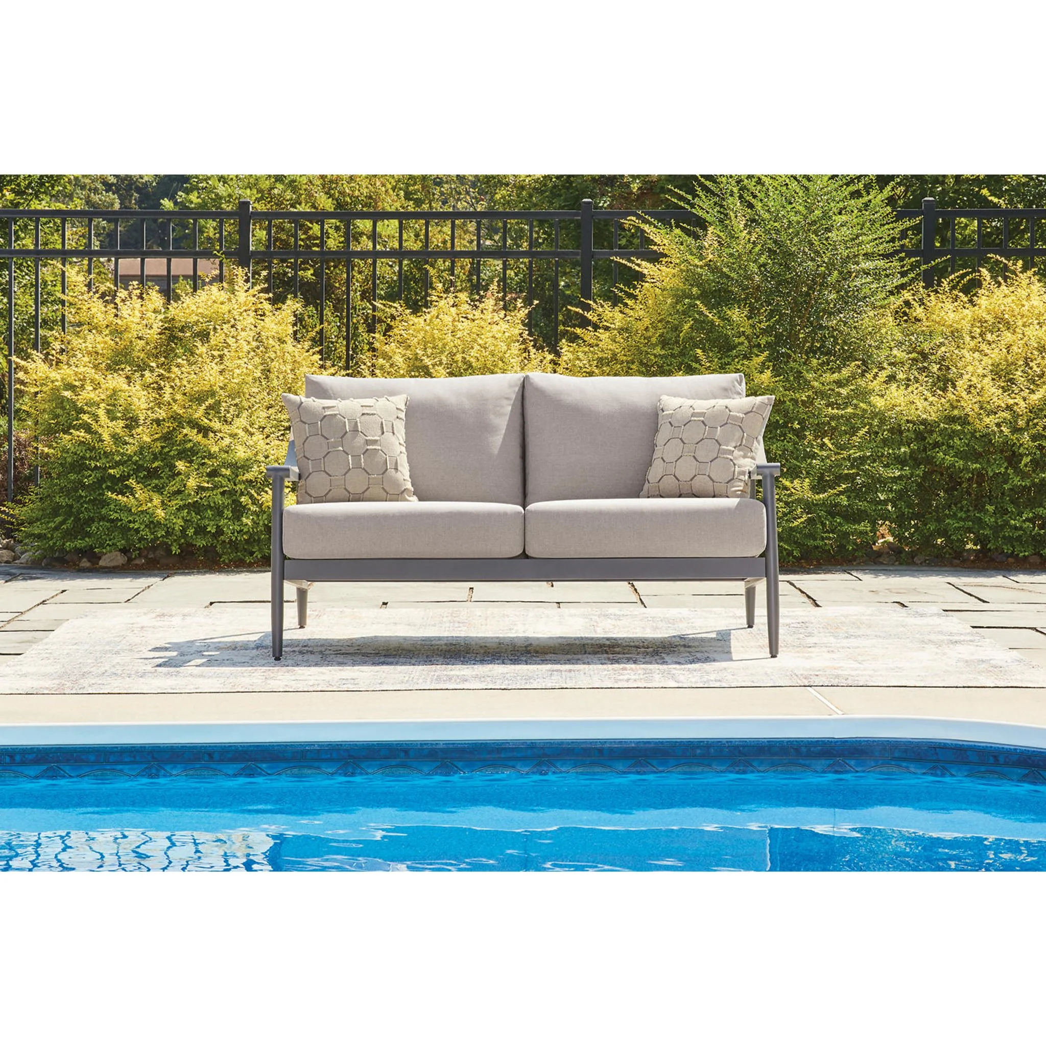 Ocean Beach 2 Piece Outdoor Seating - Gray - Image 6