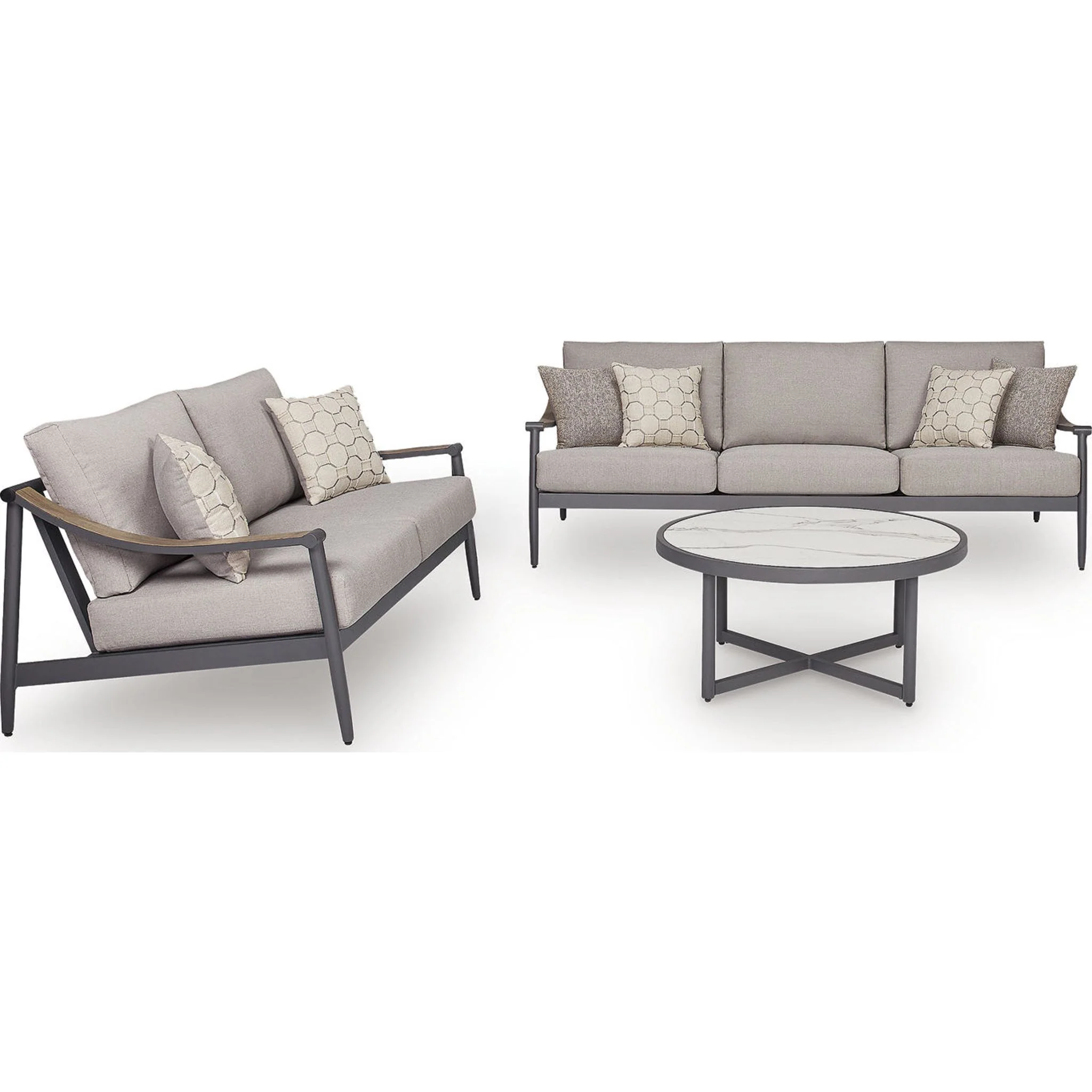 Ocean Beach 3 Piece Outdoor Seating - Gray