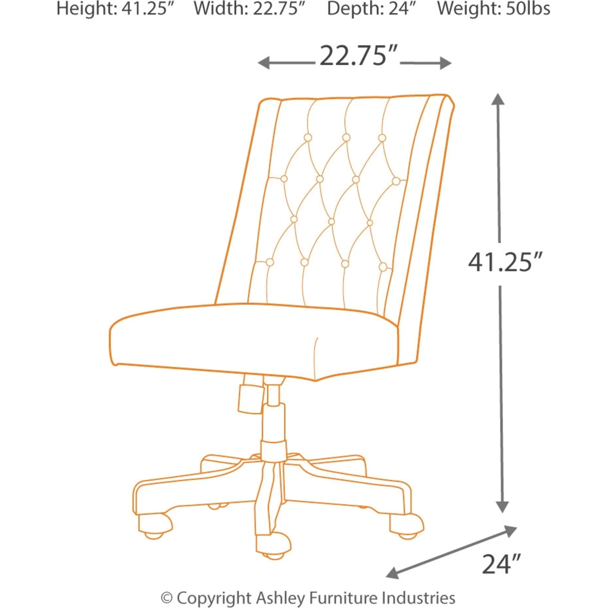 Office Swivel Chair Office Chair - Graphite - Image 6