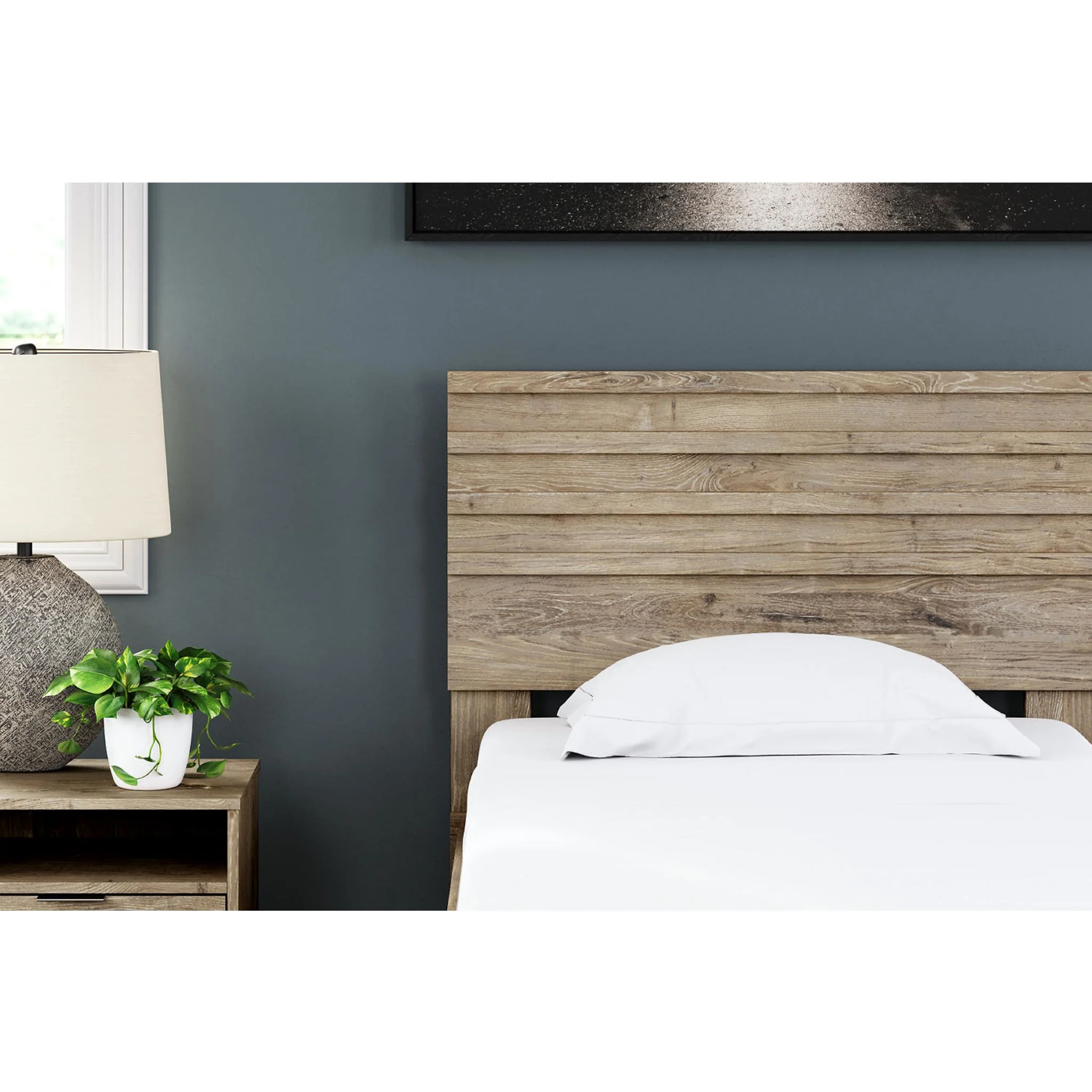 Oliah Twin Panel Headboard - Natural - Image 5