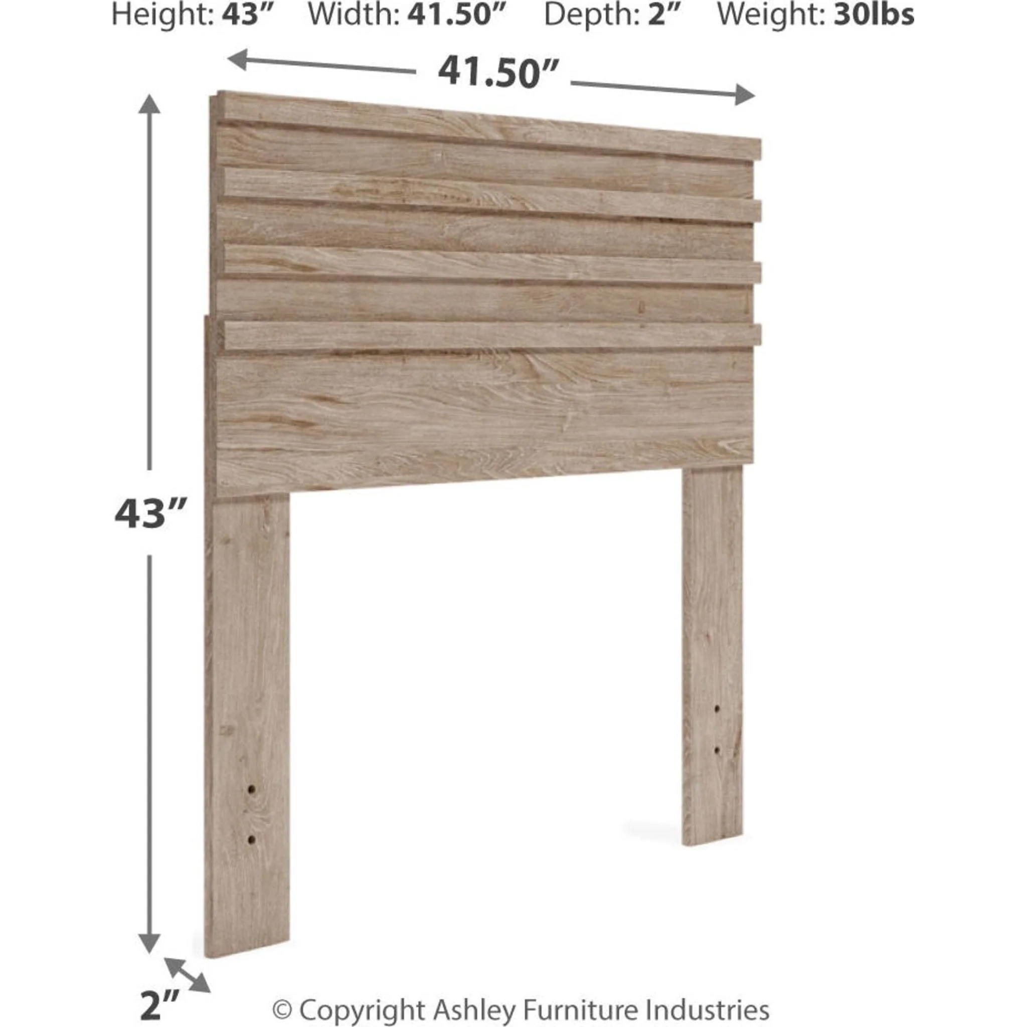 Oliah Twin Panel Headboard - Natural - Image 6