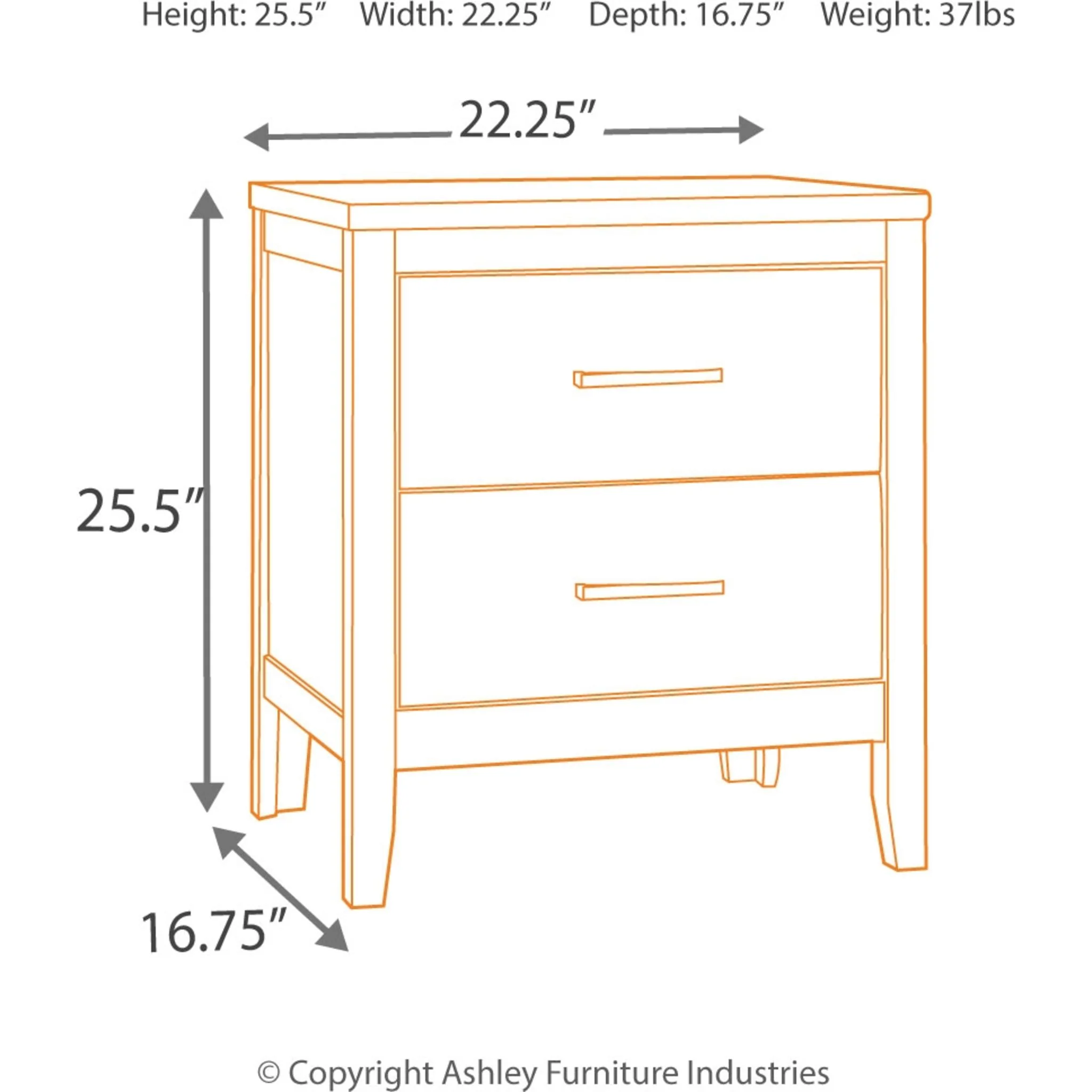 Olivet Nightstand - Silver - Image 7
