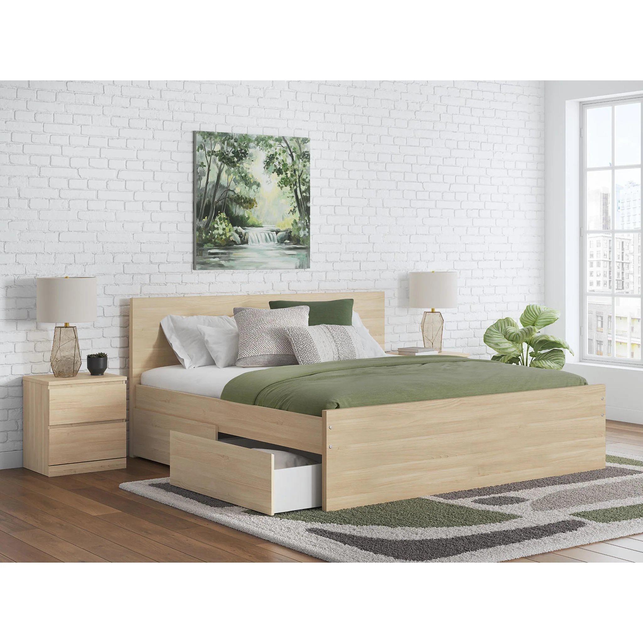 Onita King Panel Headboard - Natural - Image 3