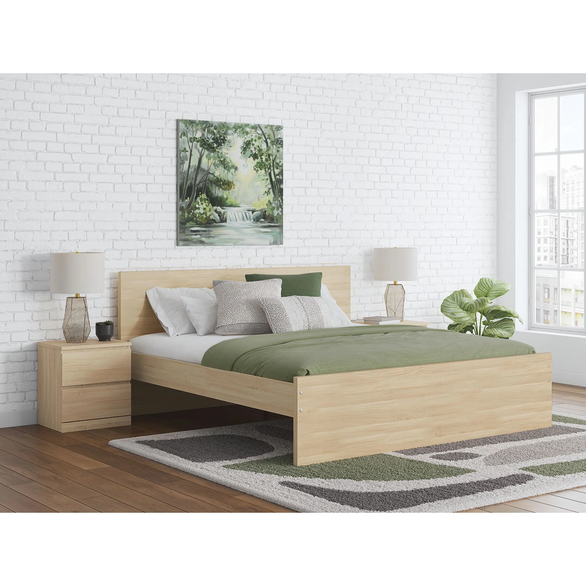 Onita King Panel Headboard - Natural - Image 4