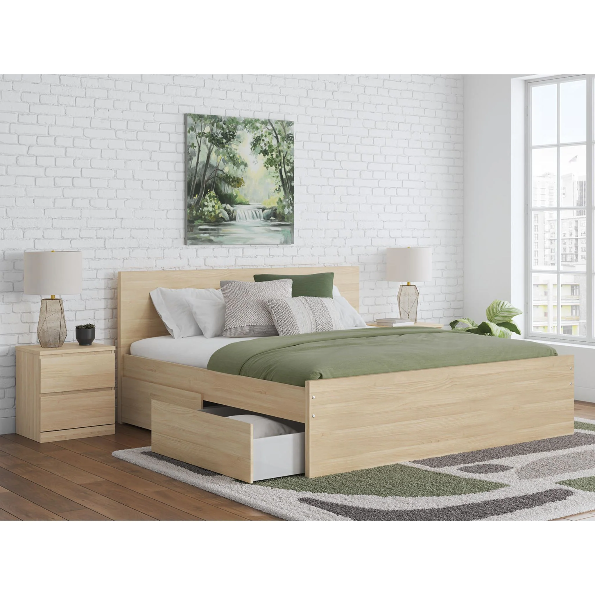 Onita King Storage Bed - Natural - Image 13