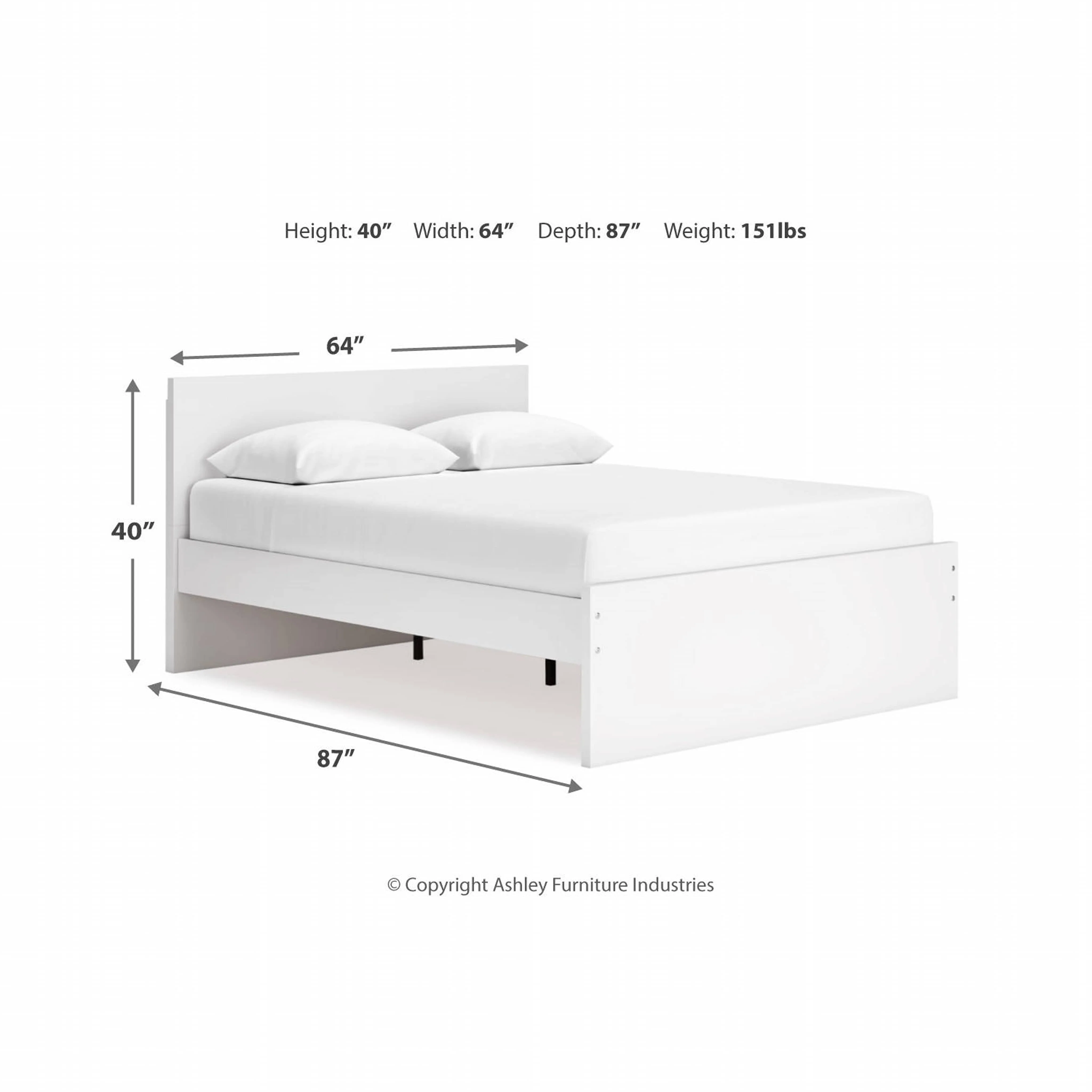 Onita Queen Platform Bed - White - Image 5