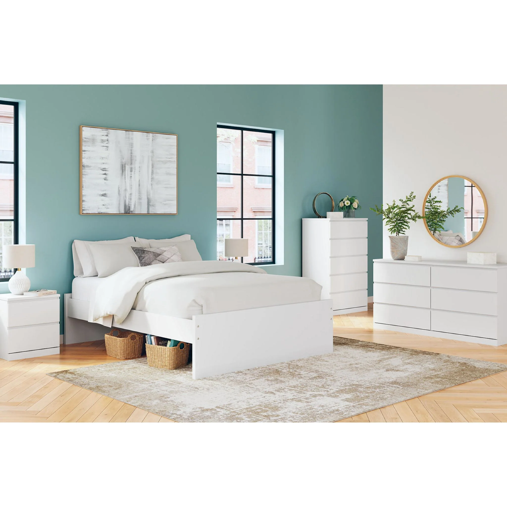 Onita Queen Platform Bed - White - Image 9