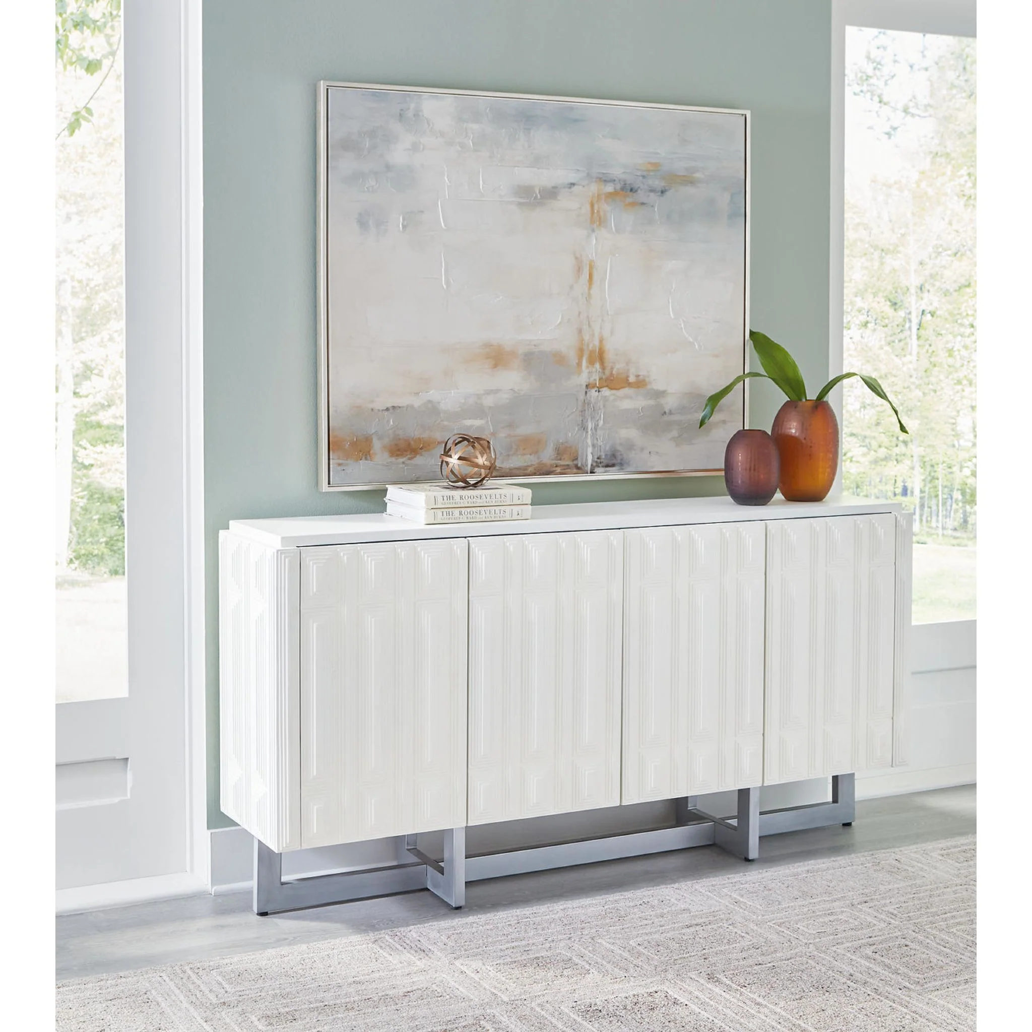 Ornawel Accent Cabinet - Distressed White - Image 9