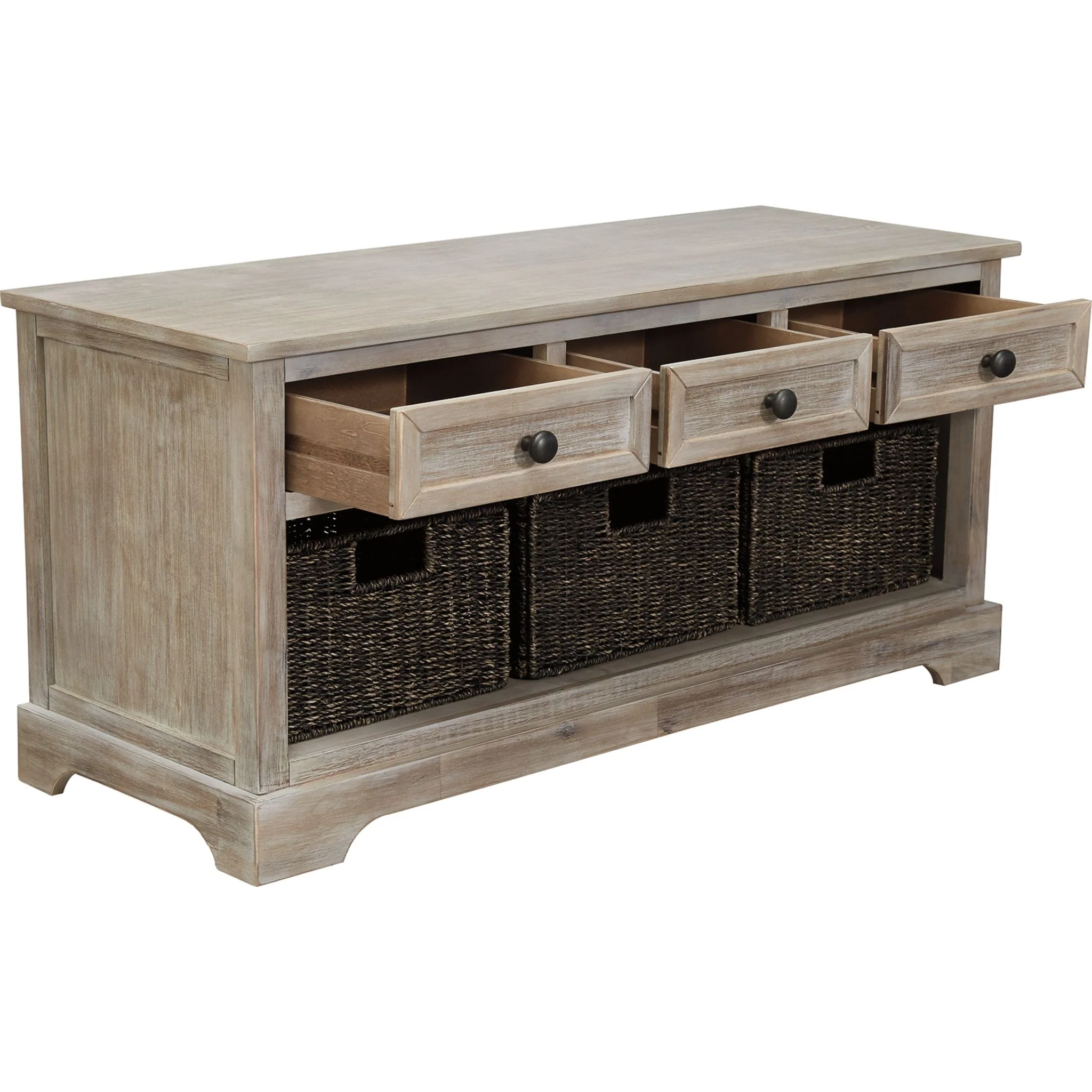 Oslember Storage Bench - Light Brown - Image 5