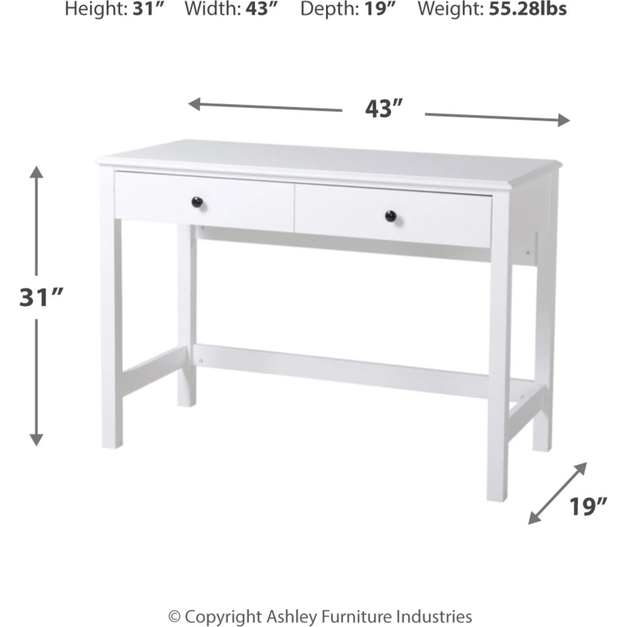 Othello Desk - White - Image 4