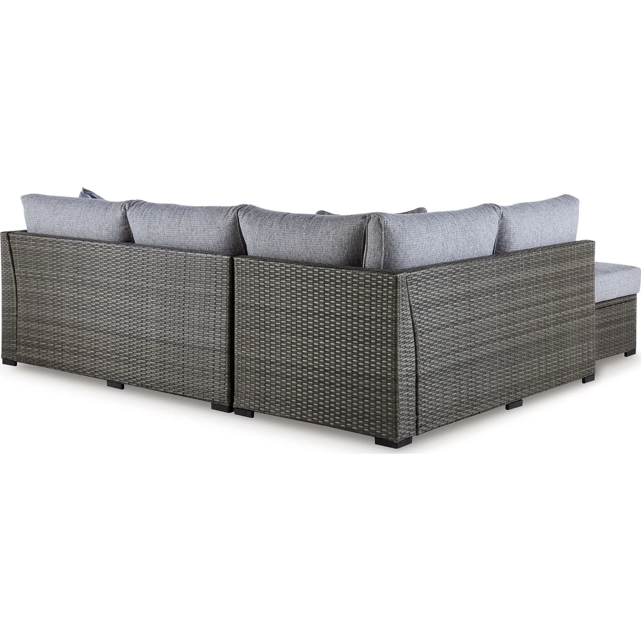 Petal Road Outdoor Sectional with Ottoman and Coffee Table - Gray - Image 14