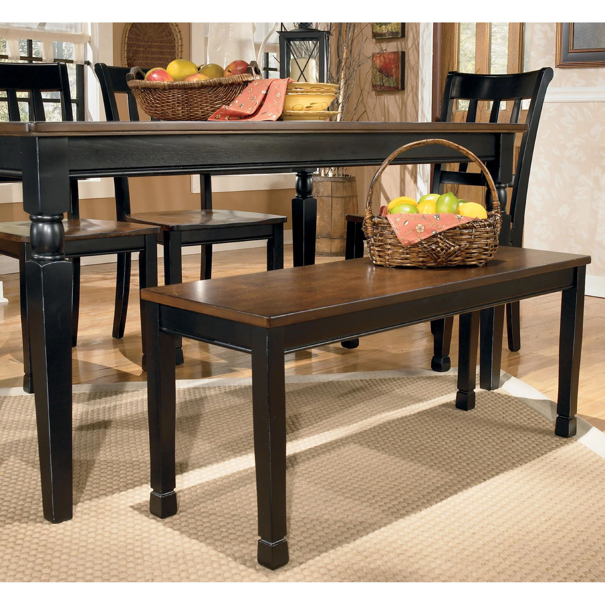 Owingsville Dining Bench - Black/Brown - (D580-00) - Image 27