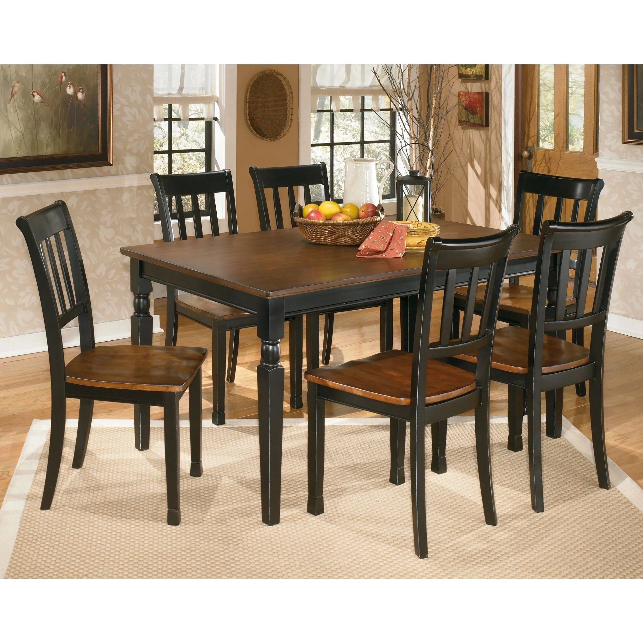 Owingsville Dining Table - Black/Brown - (D580-25) - Image 6