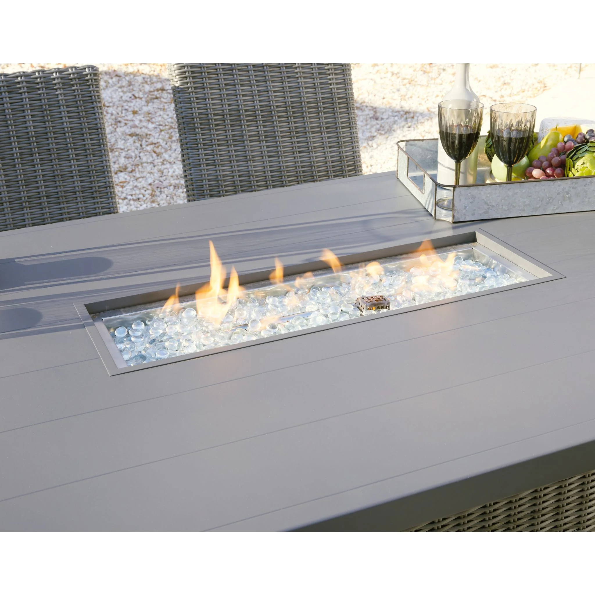 Palazzo 5 Piece Outdoor Dining Set - Gray - Image 7