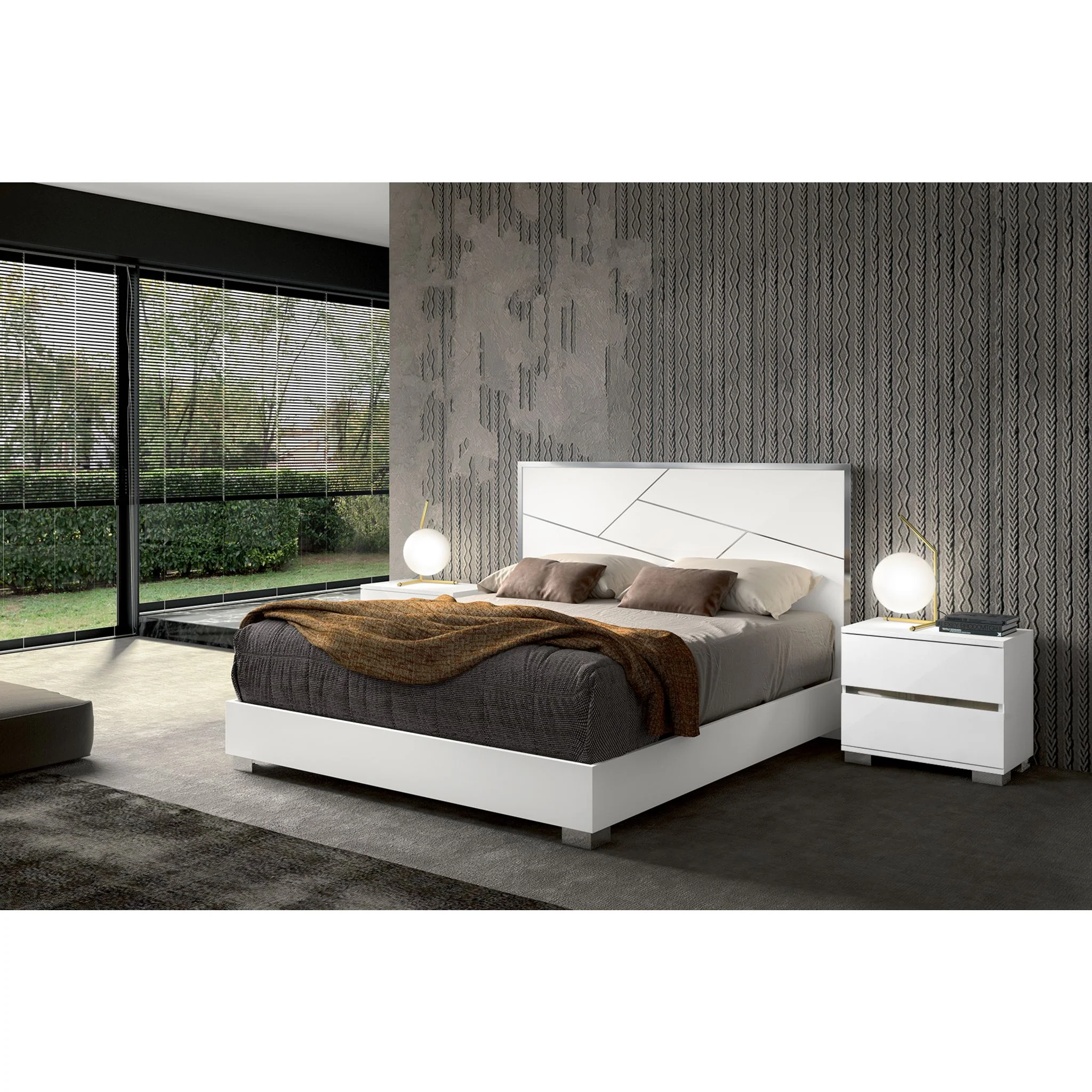 Palermo Panel Bed - Dream White - Image 2