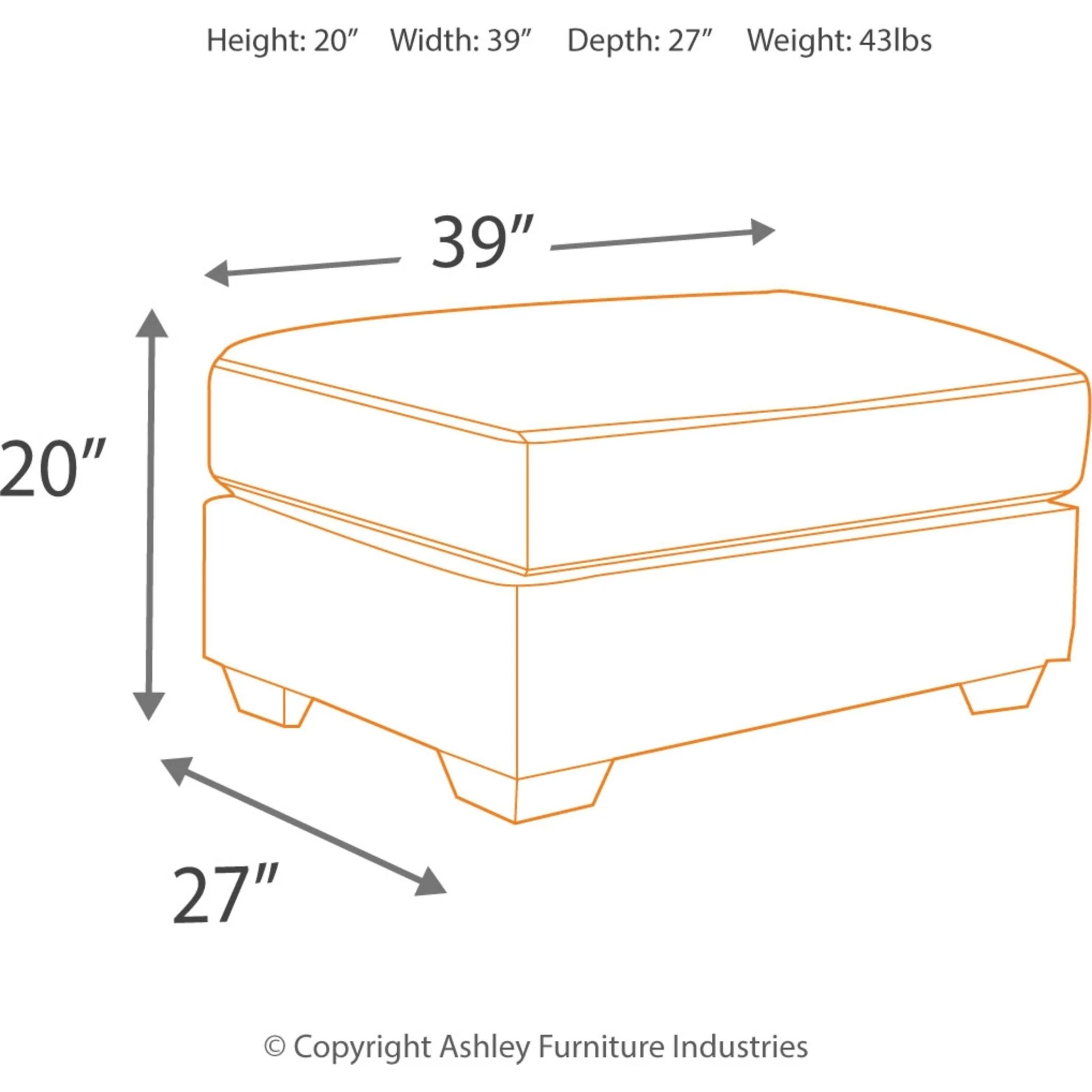 Pantomine Ottoman - Driftwood - Image 4