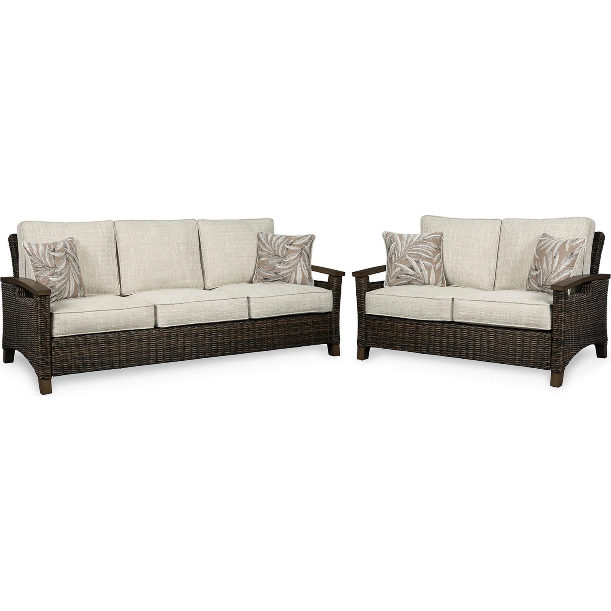 Paradise Trail 2 Piece Outdoor Seating - Medium Brown - Image 2