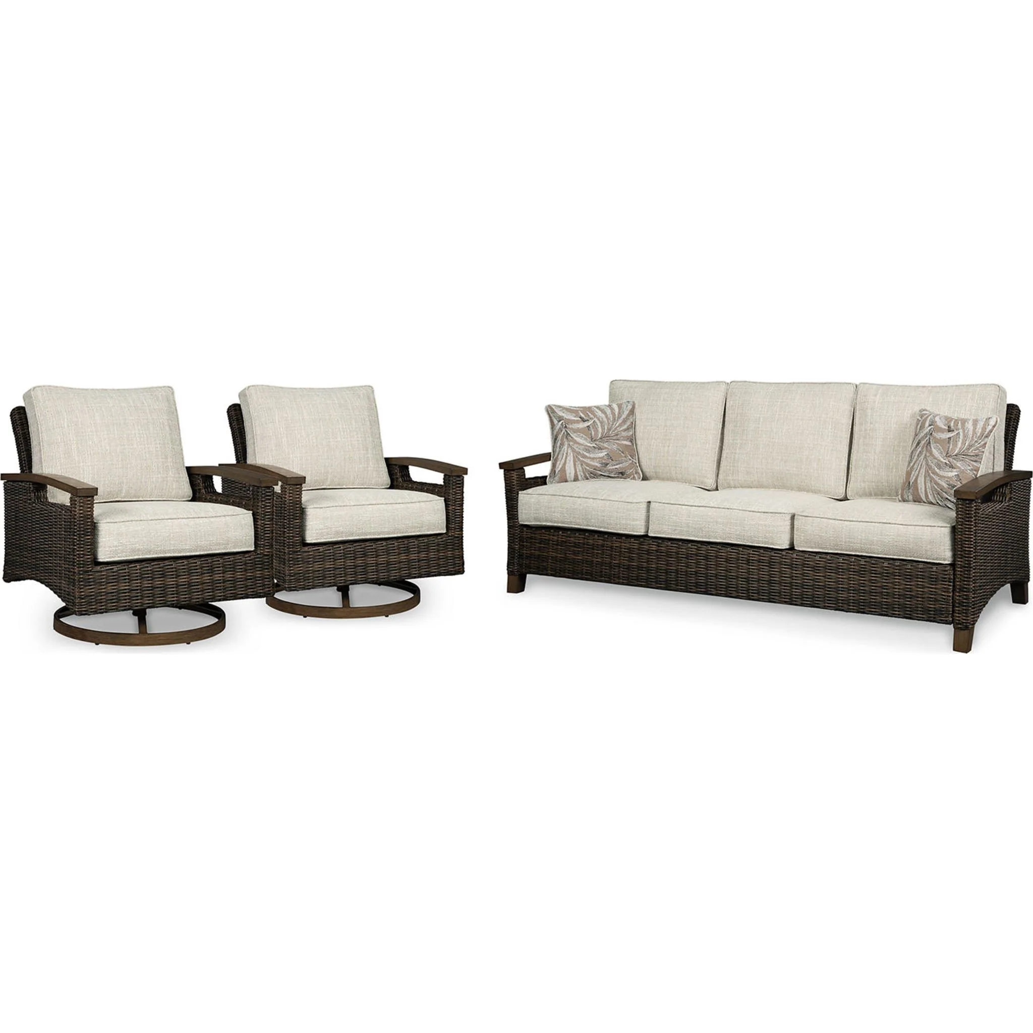 Paradise Trail 3 Piece Outdoor Seating - Medium Brown - Image 7