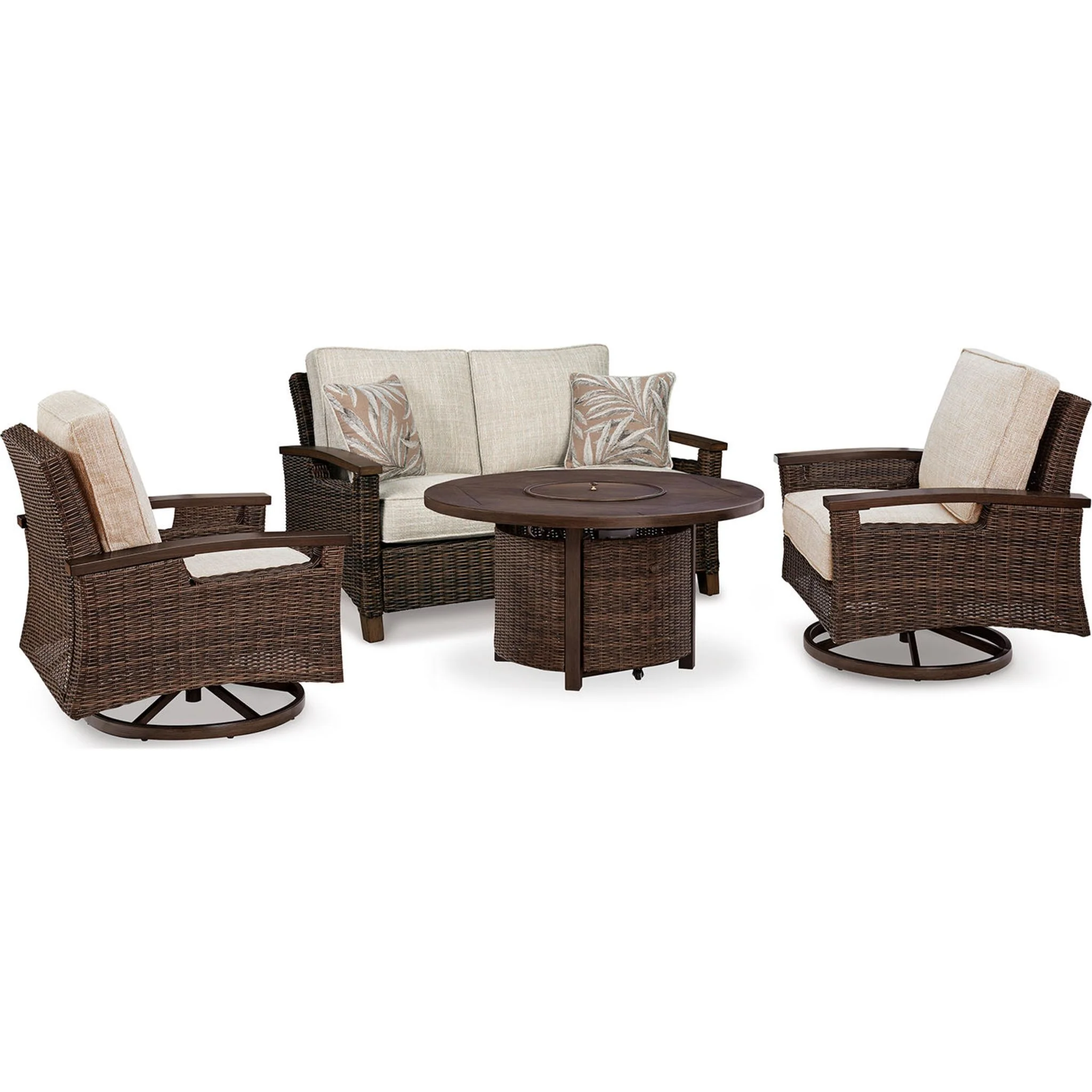 Paradise Trail 4 Piece Outdoor Seating - Medium Brown - Image 2