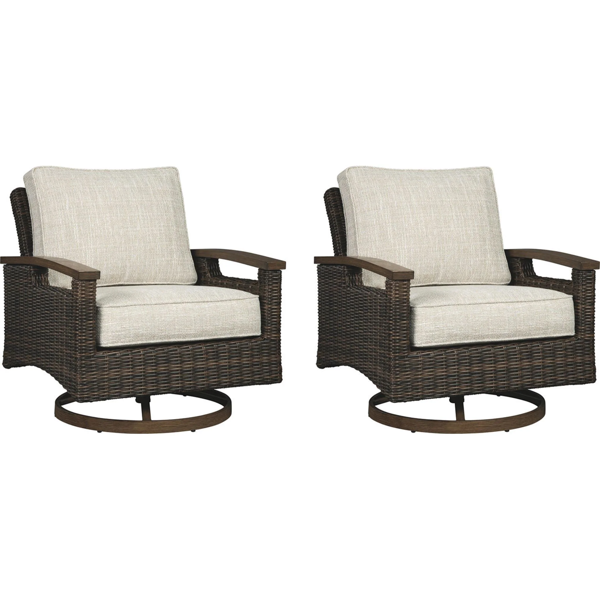 Paradise Trail 4 Piece Outdoor Seating - Medium Brown - Image 3