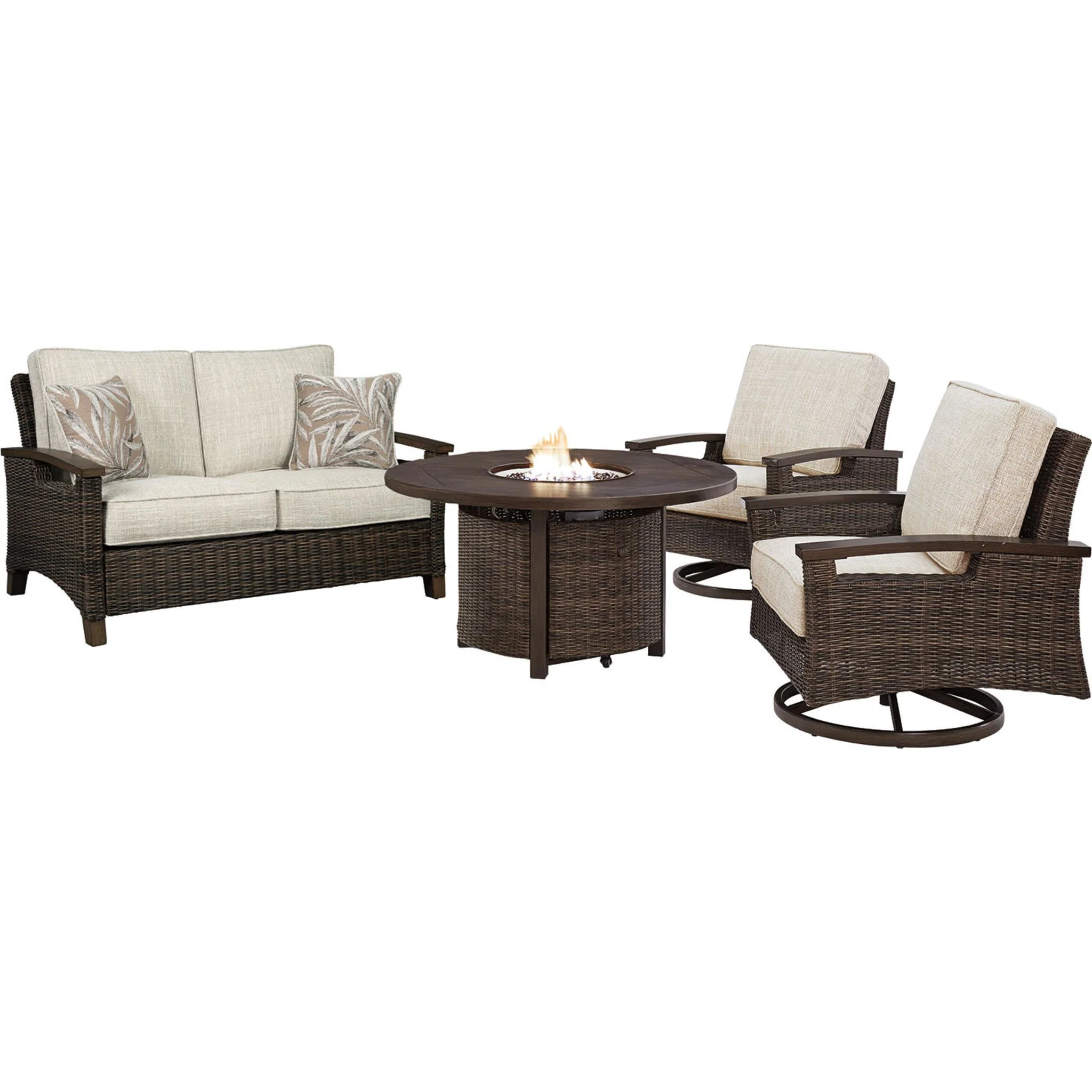 Paradise Trail 4 Piece Outdoor Seating - Medium Brown - Image 6