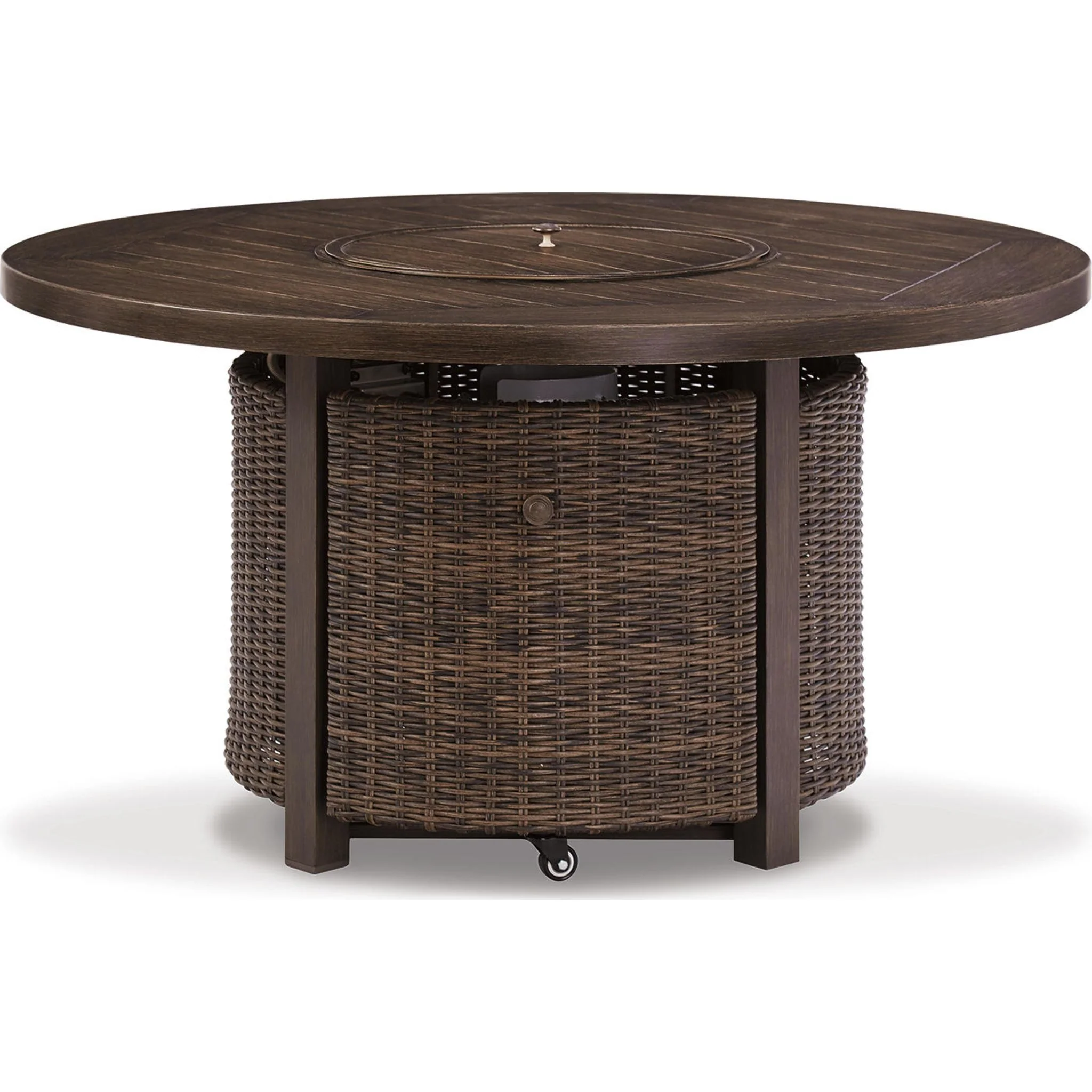 Paradise Trail Outdoor Fire Pit Table - Medium Brown - Image 14