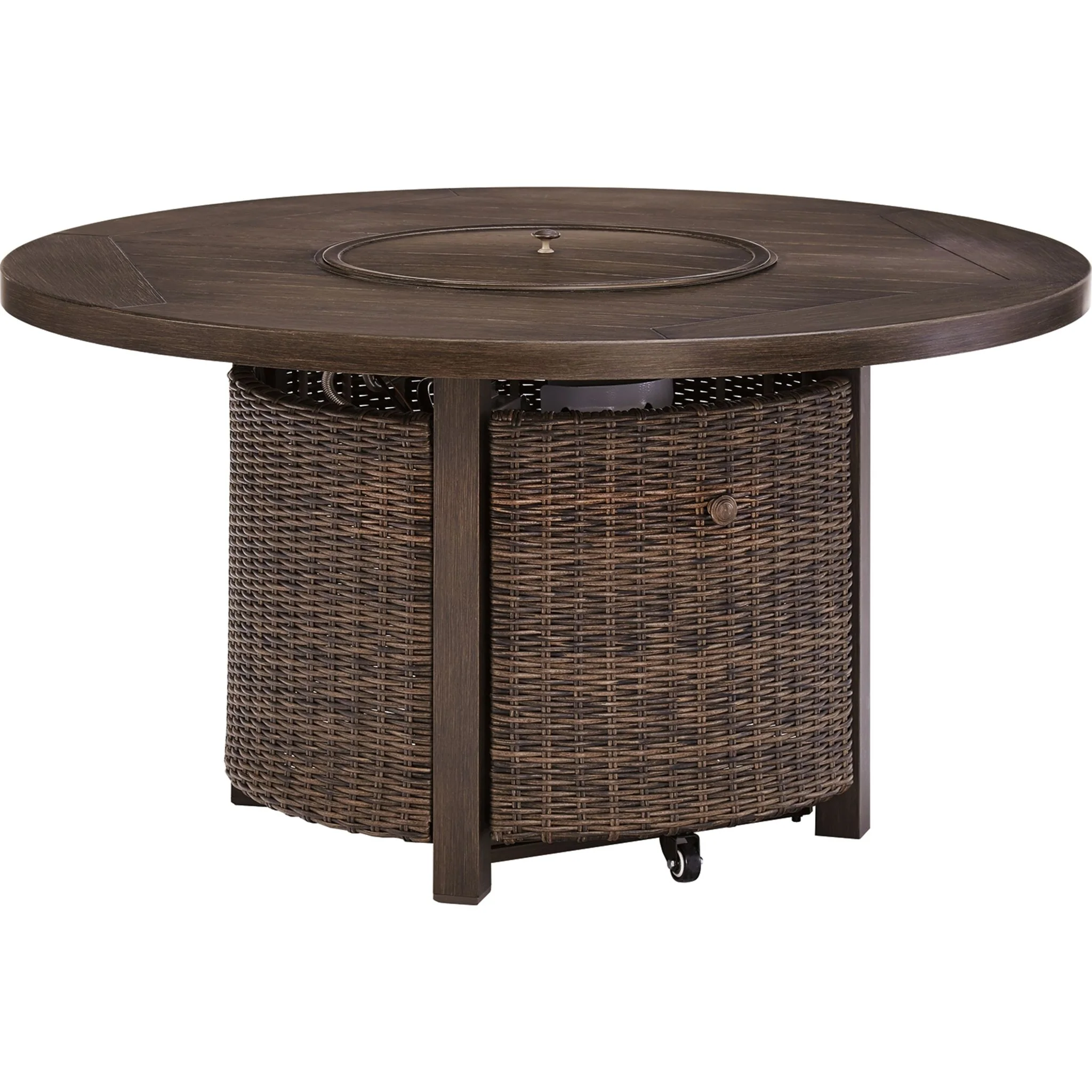 Paradise Trail Outdoor Fire Pit Table - Medium Brown - Image 5