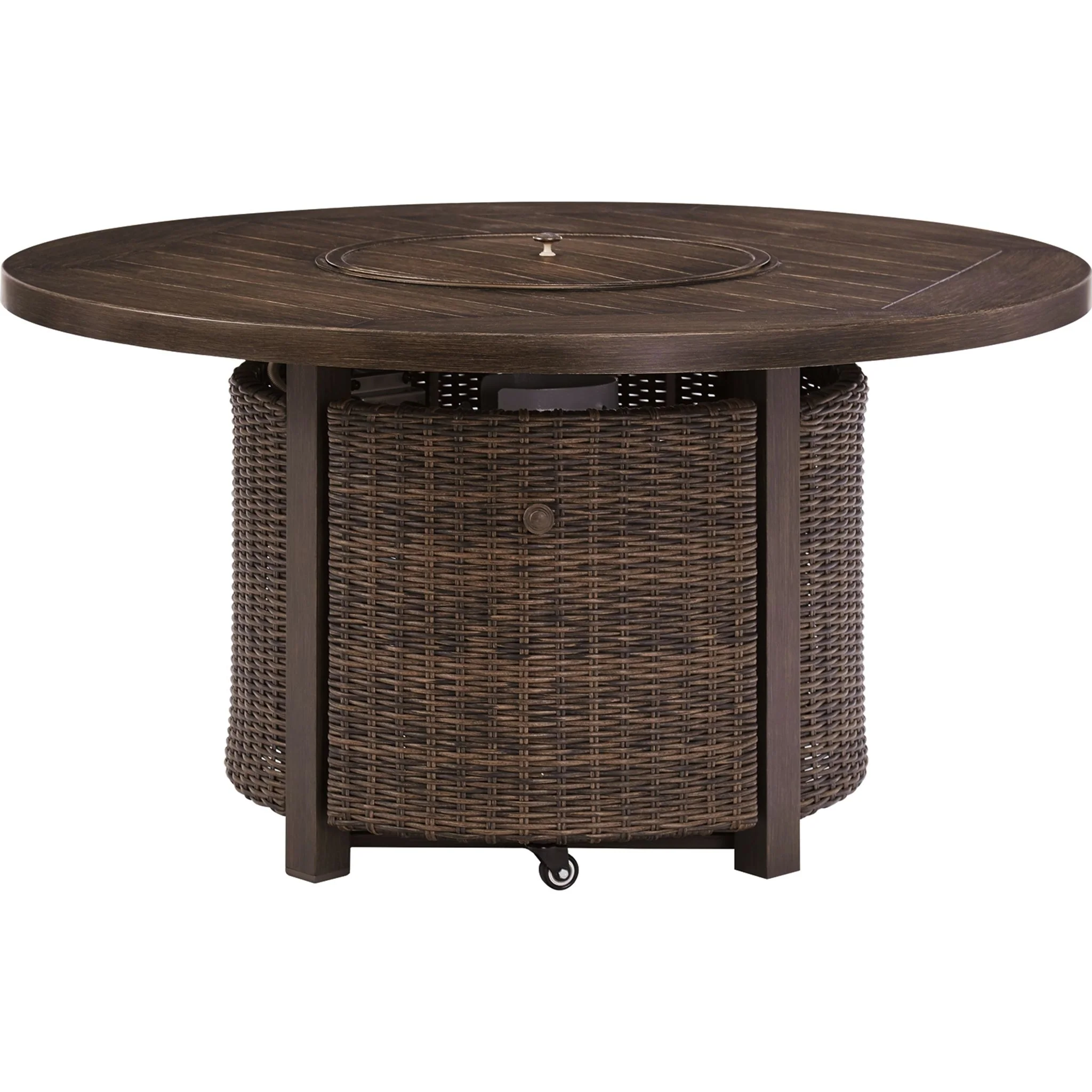 Paradise Trail Outdoor Fire Pit Table - Medium Brown - Image 6