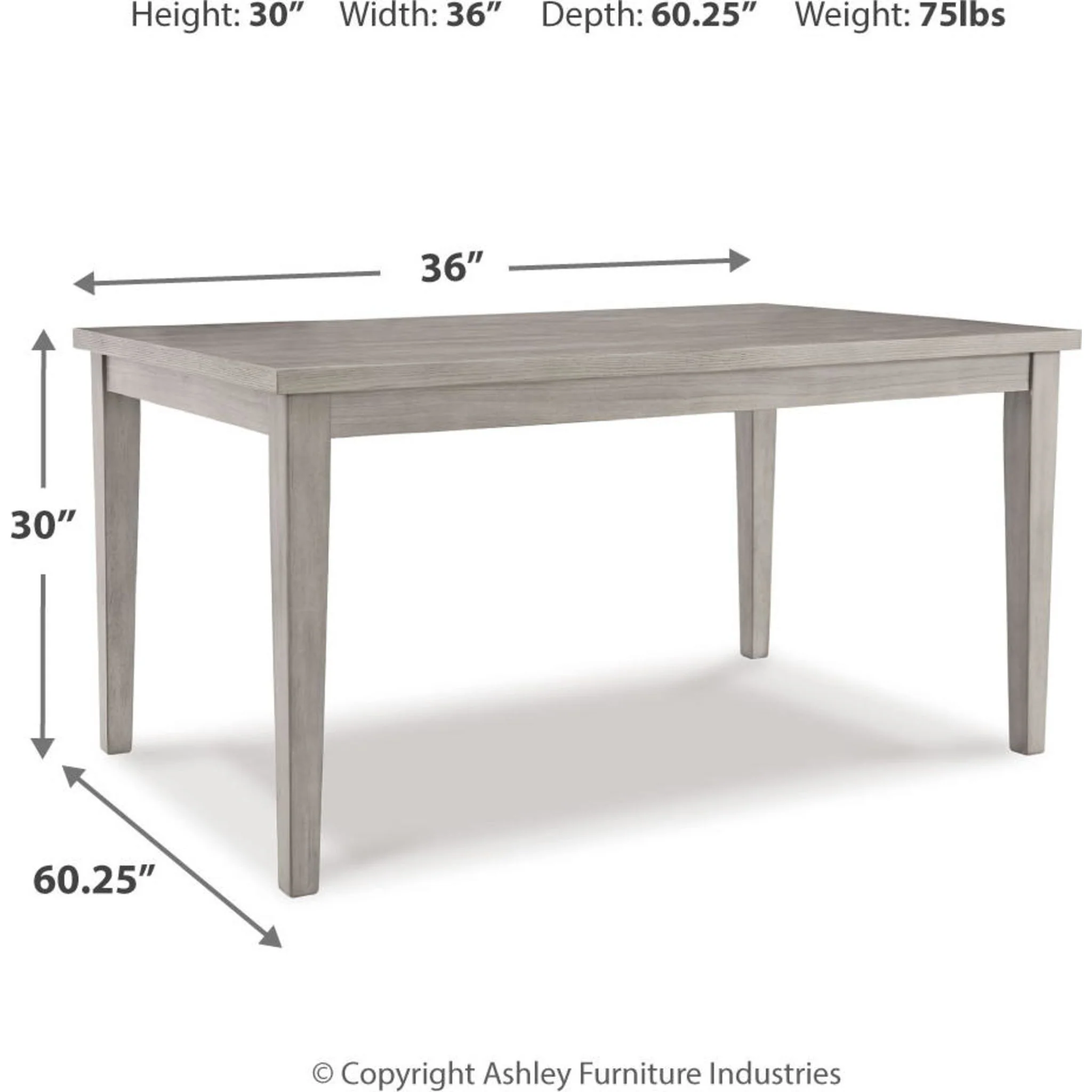 Parellen Dining Table - Gray - (D291-25) - Image 16