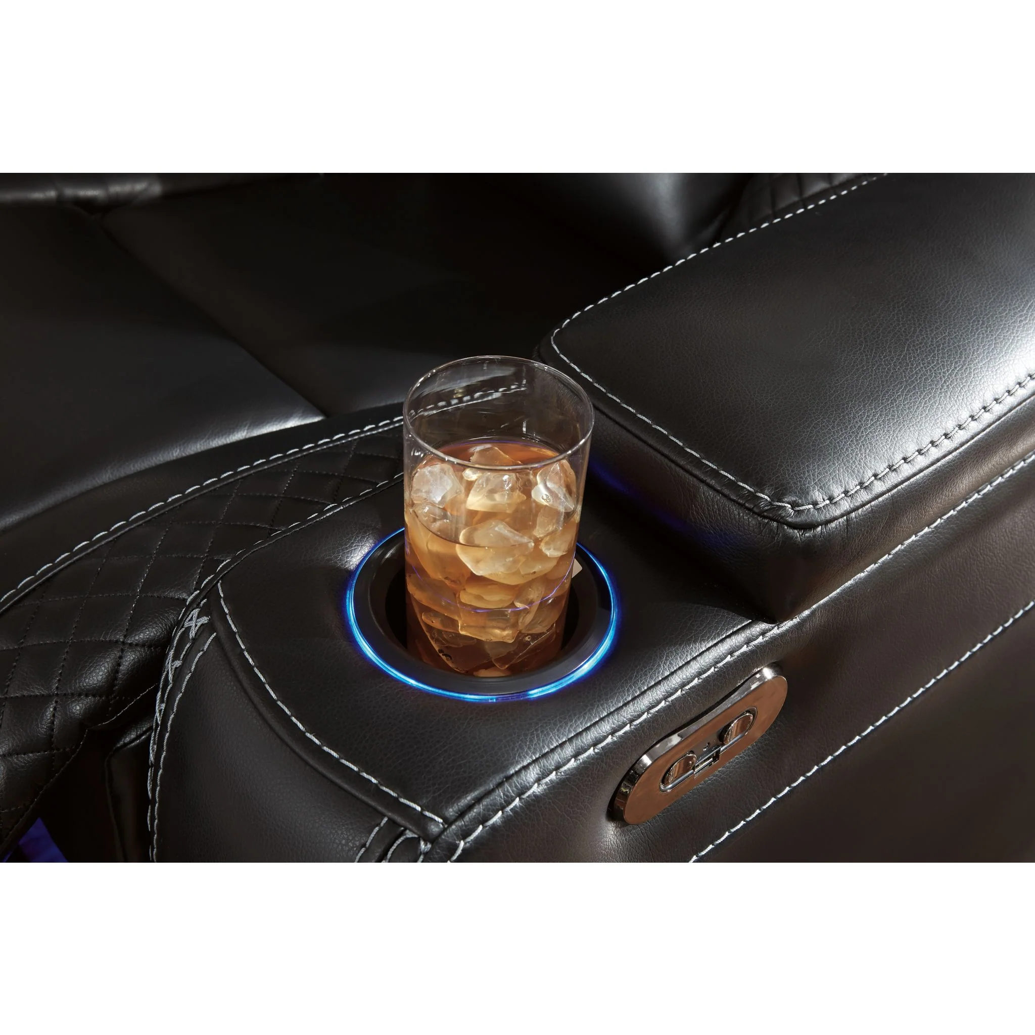 Party Time Power Reclining Loveseat - Midnight - Image 13