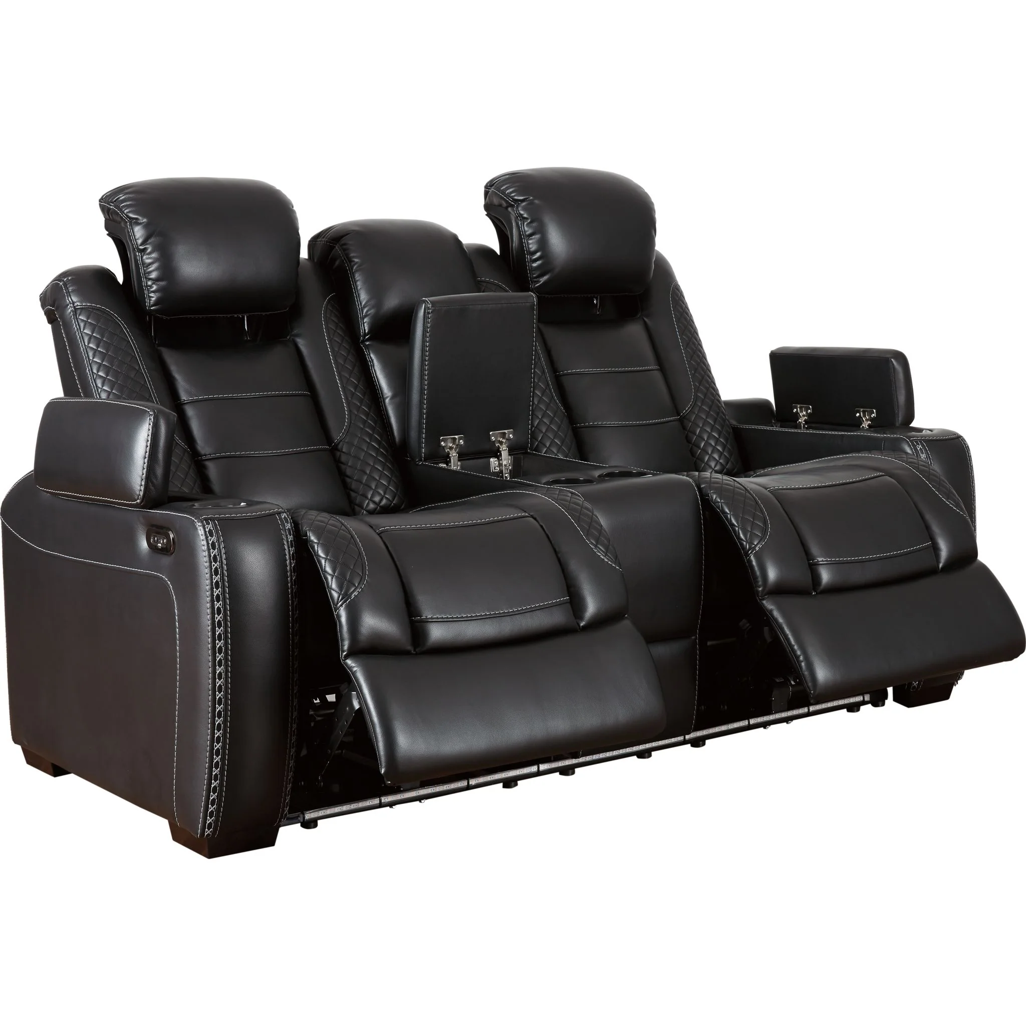 Party Time Power Reclining Loveseat - Midnight - Image 4