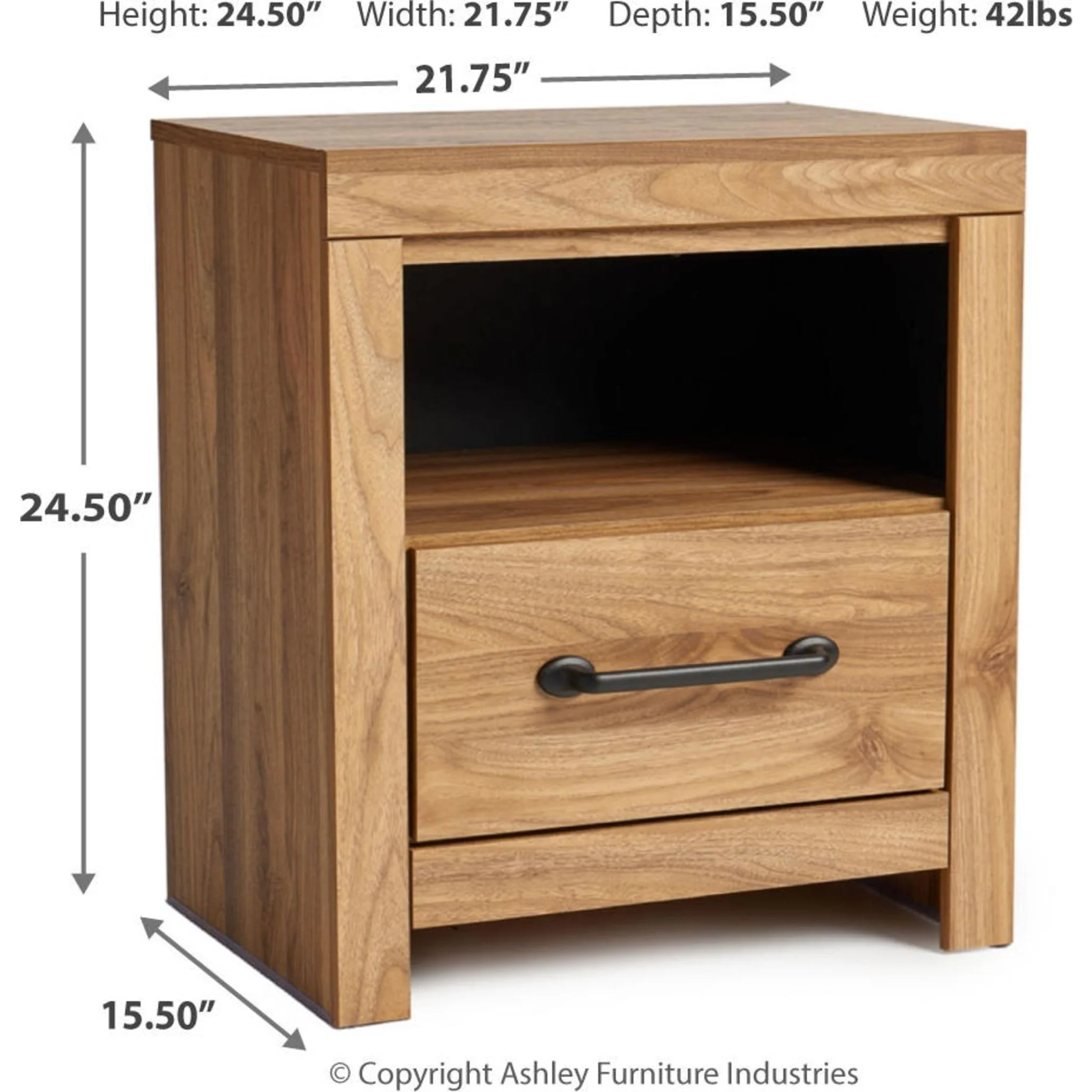 Pasklyn Nightstand - Brown - Image 3