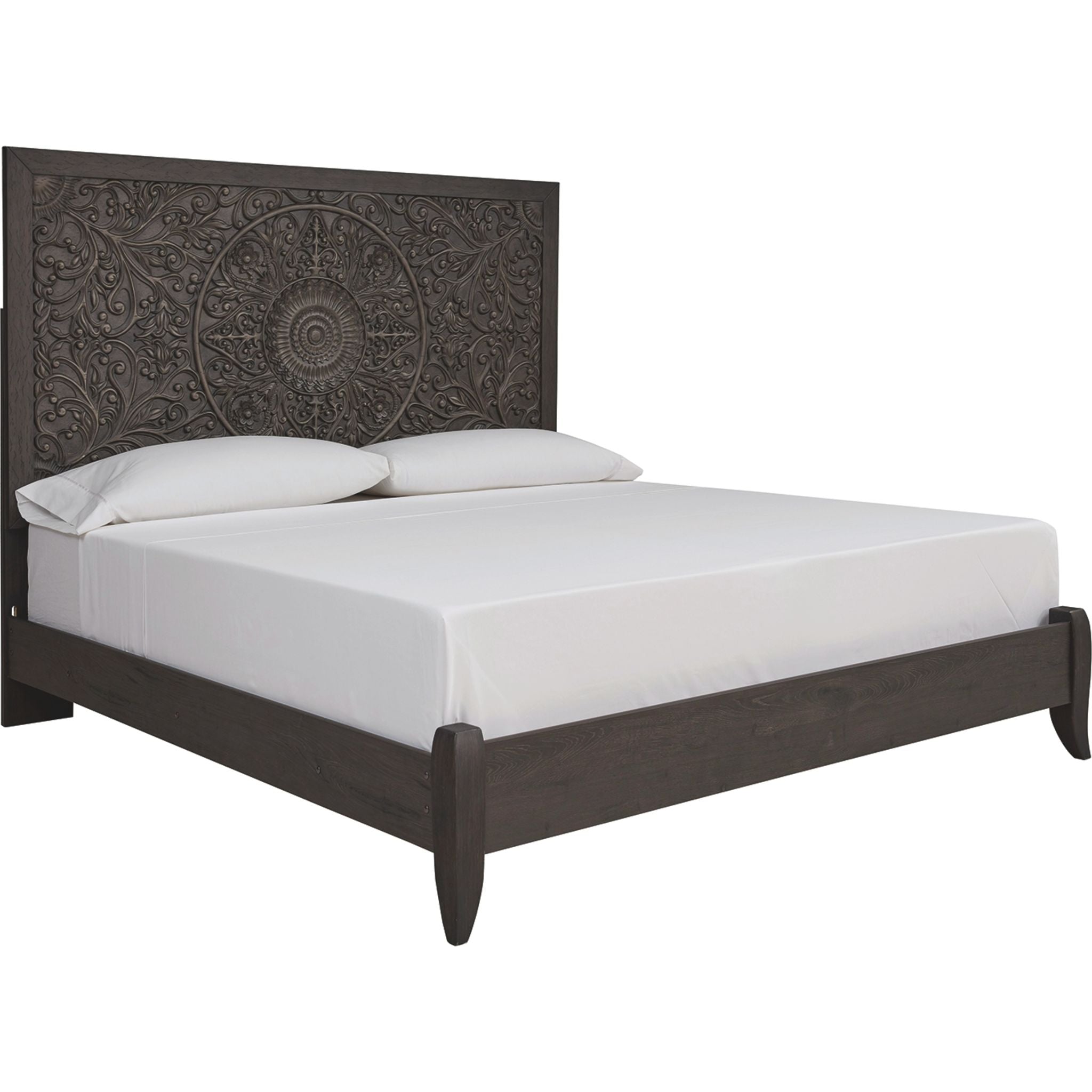 Paxberry 3 Piece King Panel Bed - Black