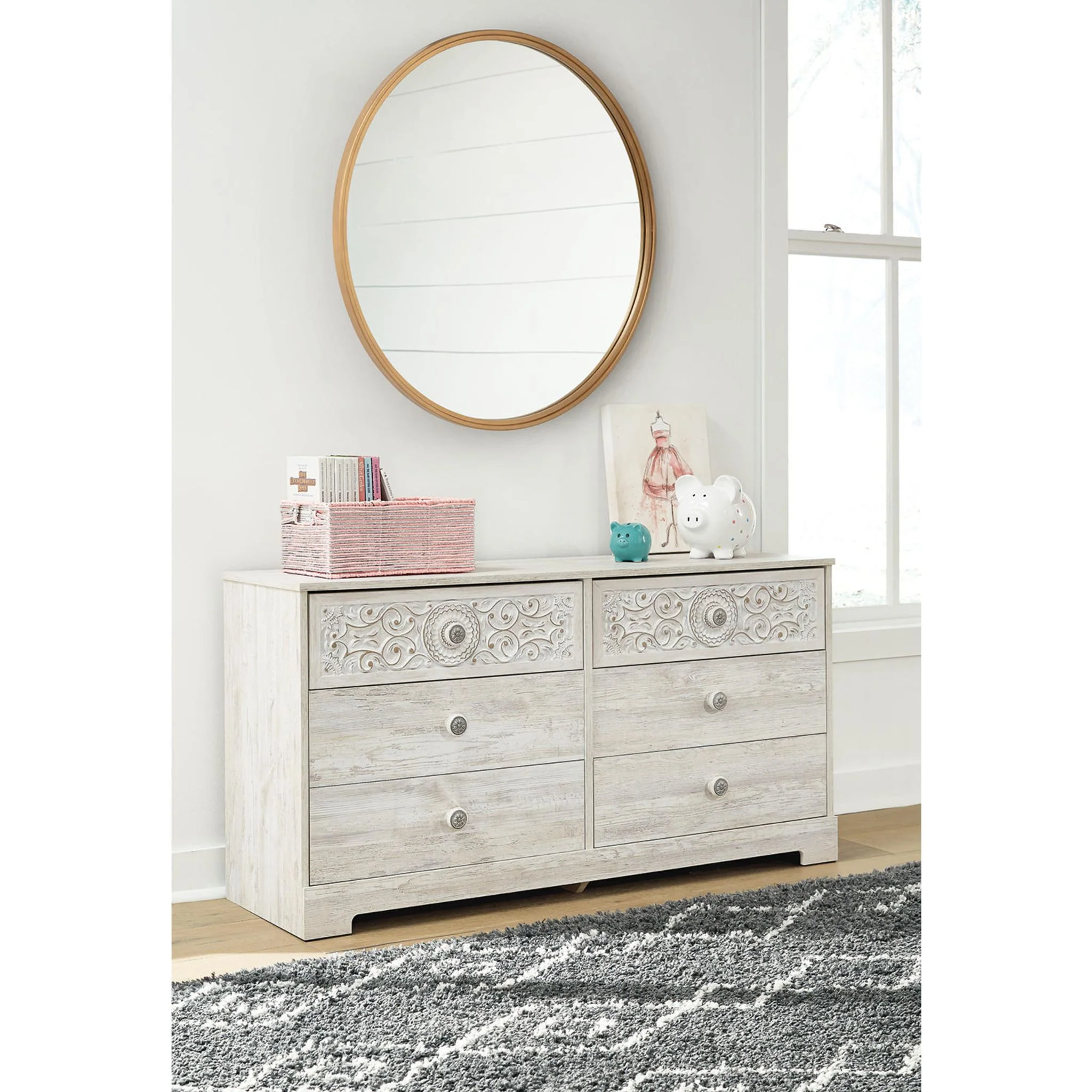 Paxberry Dresser - Whitewash - Image 10
