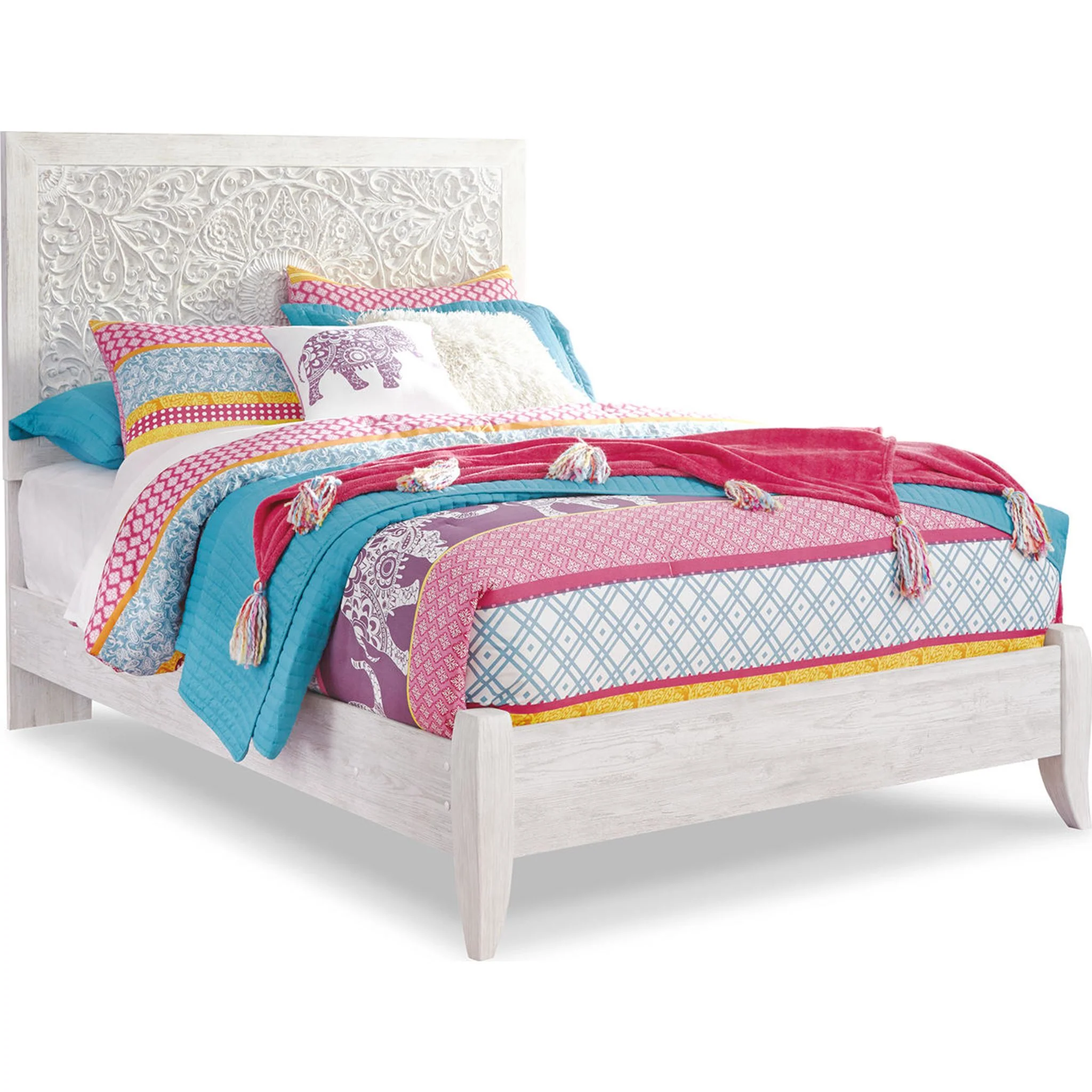 Paxberry Twin Bed - Whitewash - Image 17